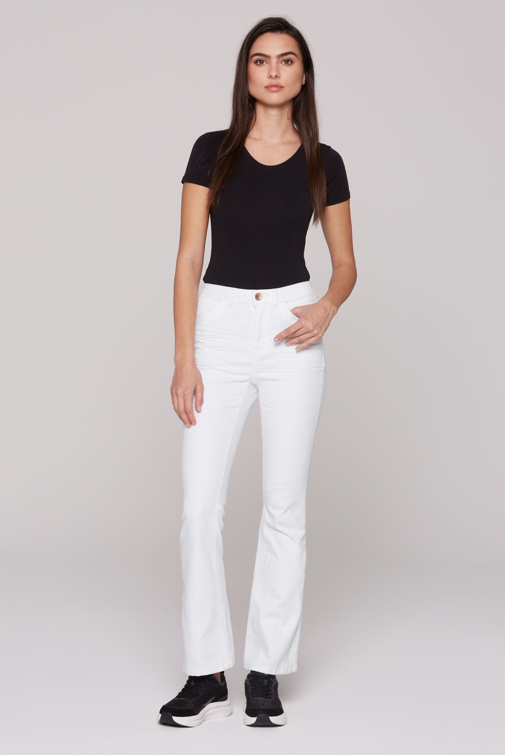 SOCCX Regular-fit-Jeans, mit hoher Leibhöhe