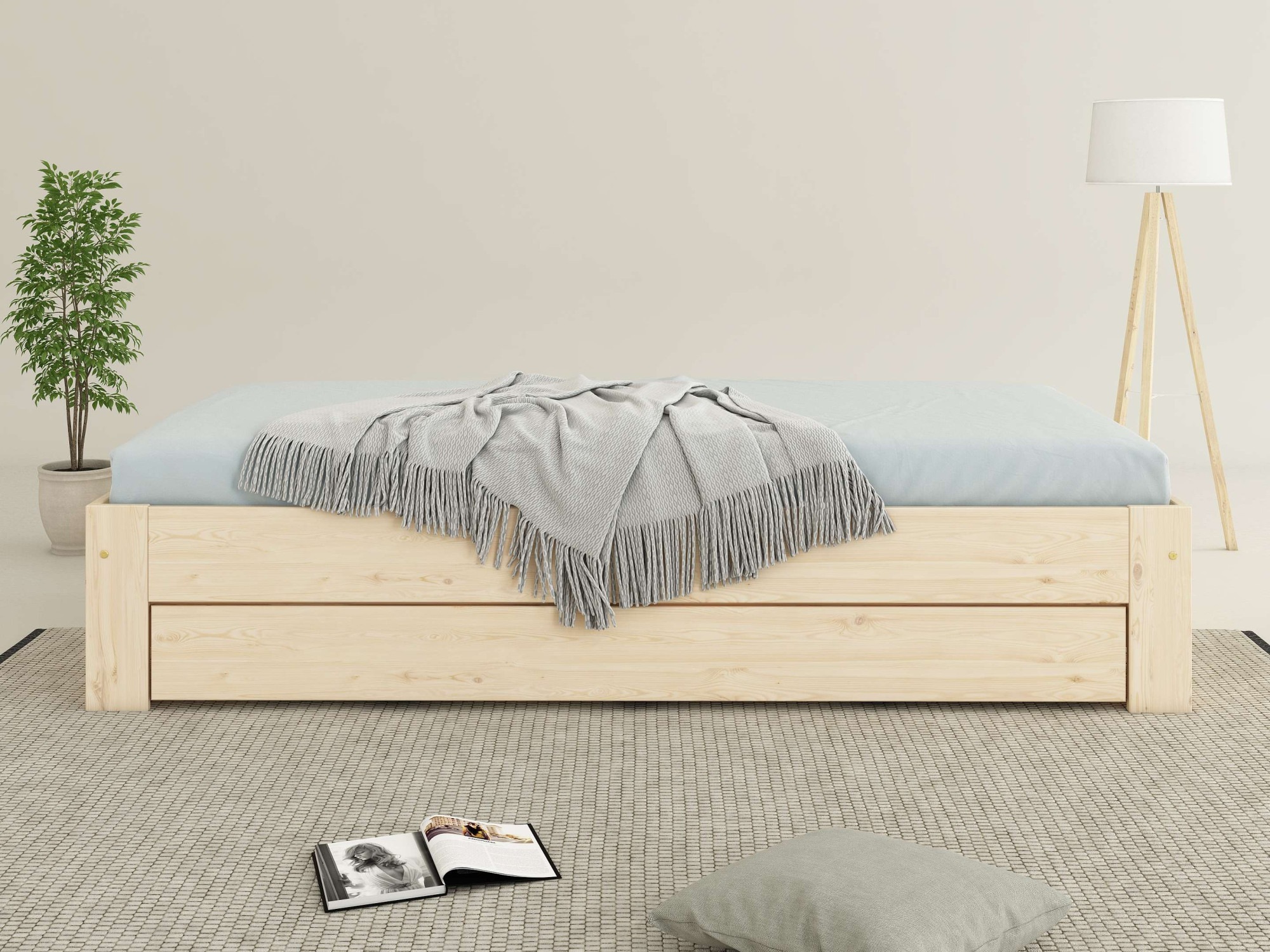 Thumbnail - Home affaire Bettschubkasten "Imme", aus massiver Kiefer, passend für Bett Imme