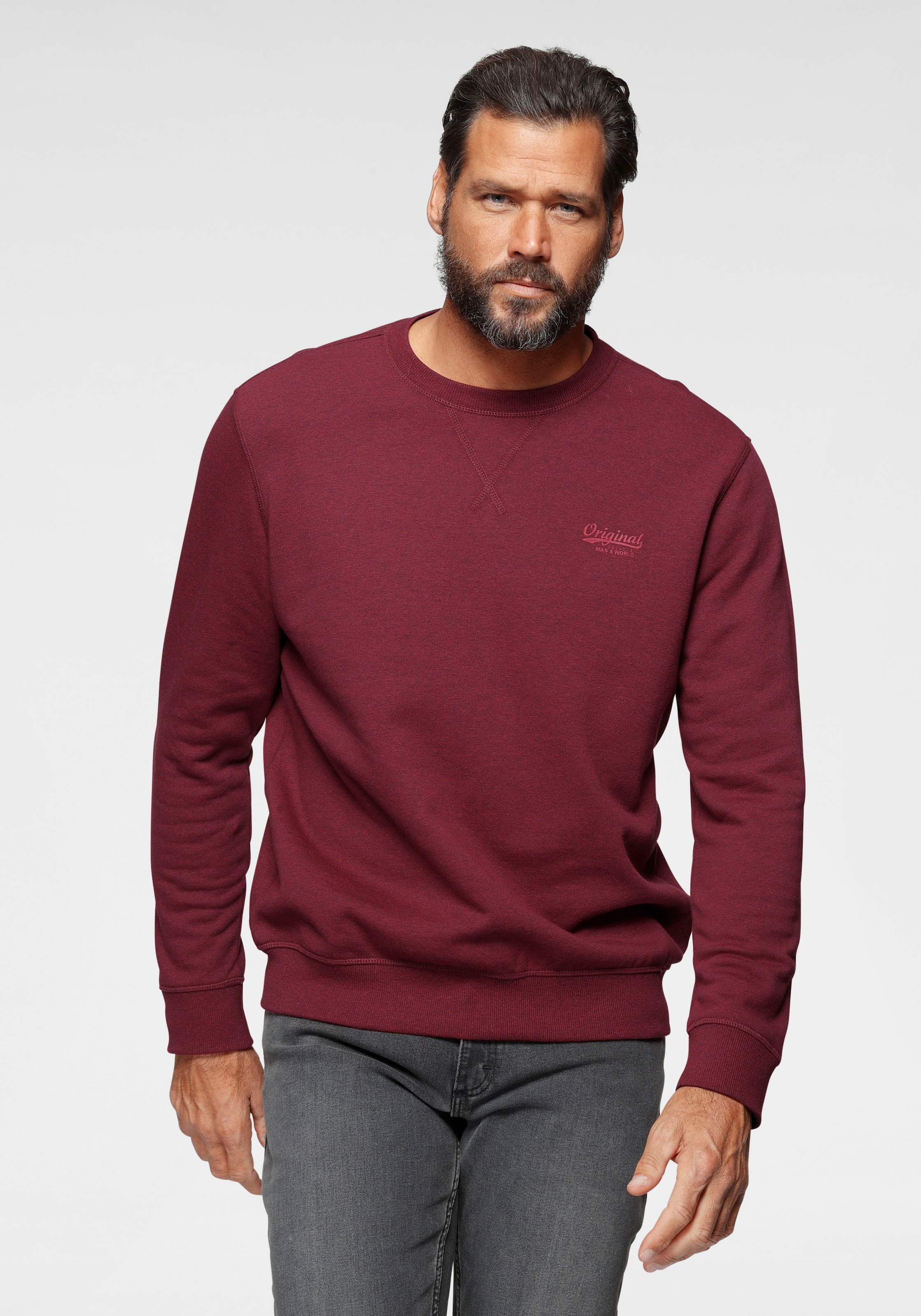 Mans World Sweatshirt "in vielen Top Farben Perfekt für Alltag, Freizeit und Büro", Premium Bestseller mit klarer Passform - Starke Preis Leistung
