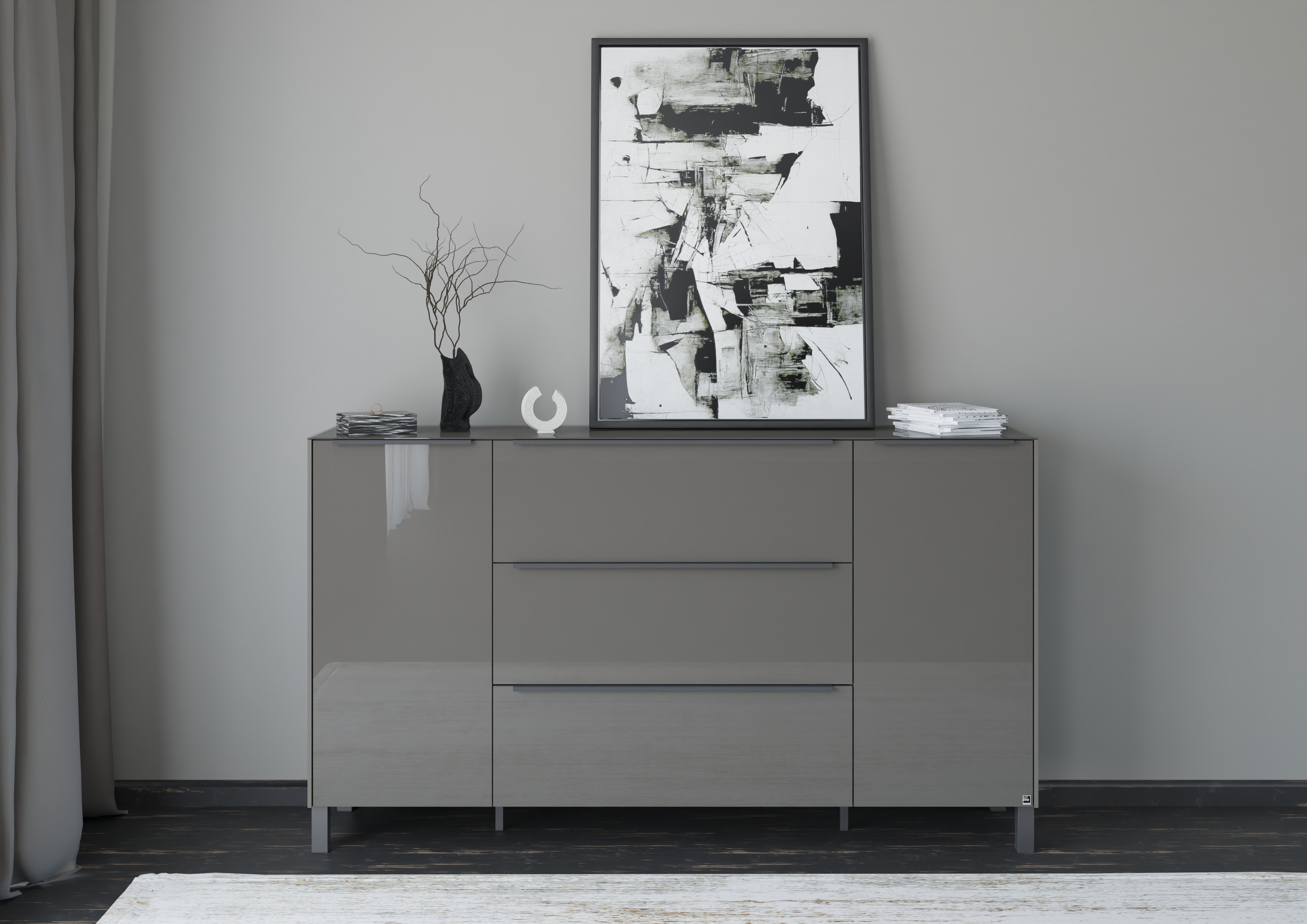 set one by Musterring Sideboard "Reno" 1 Stk. tlg. Mit Vierkantfuß in diversen Farben, 106 cm Höhe & Farbauswahl