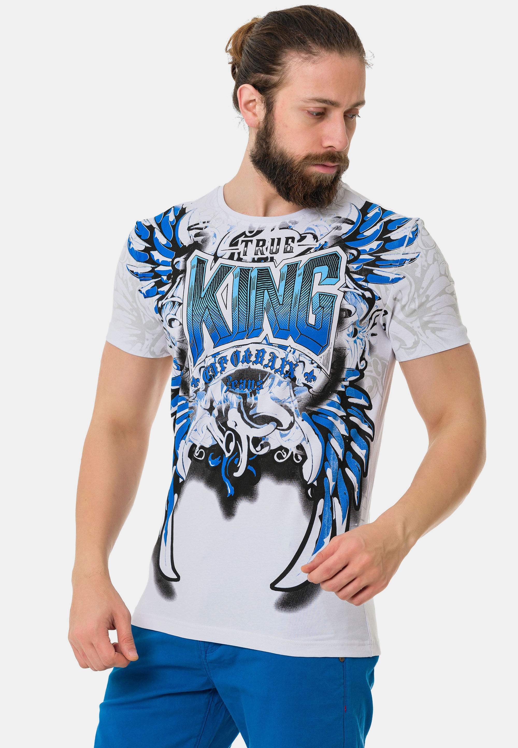 Cipo & Baxx T-Shirt "T-Shirt", mit hochwertigem Frontmotiv günstig online kaufen