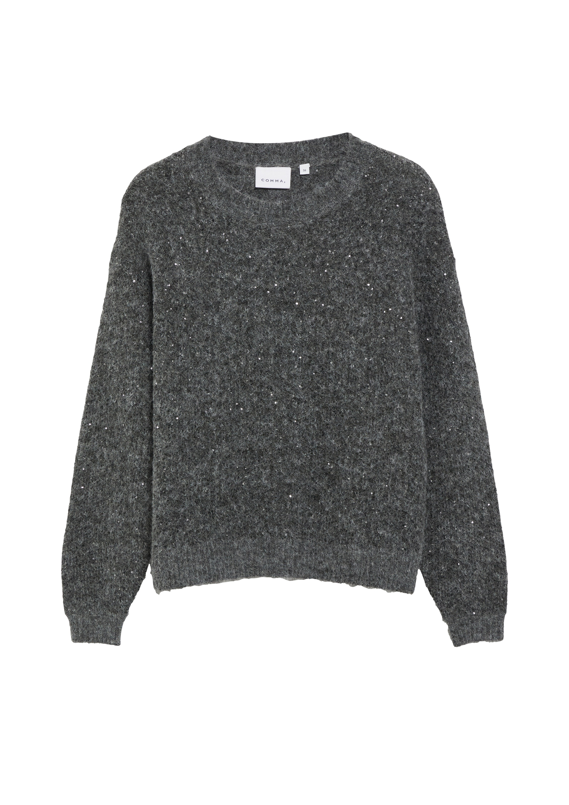 Comma Strickpullover mit Gliter-Details / Pailletten