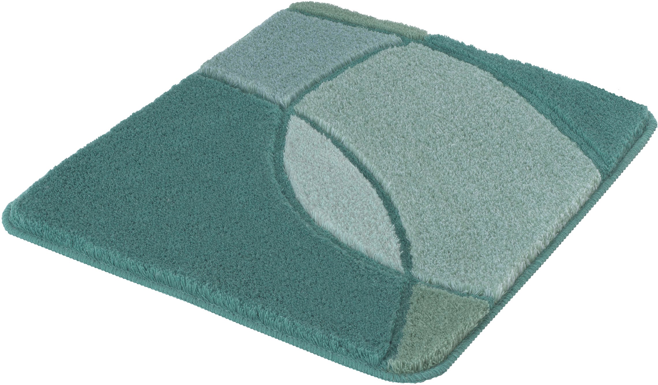 Kleine Wolke Badematte "Kent, Badvorleger, Badezimmer Teppich" Höhe 20 mm rutschhemmend beschichtet fußbodenheizungsgeeignet Badteppich, modernes Design, Hoch-Tief Effekt