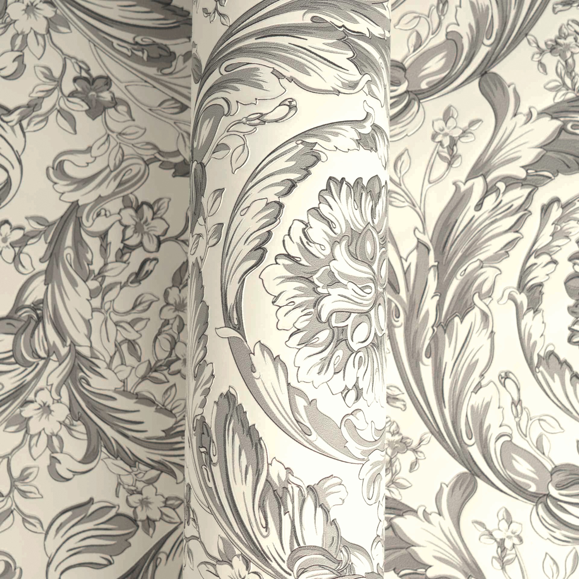 Versace Vliestapete »Versace 6 Barocco –« 3D-Optik | Barock | Motiv geprägt Neo-klassisches Rankenmuster mit Glanz & strukturierter Prägung