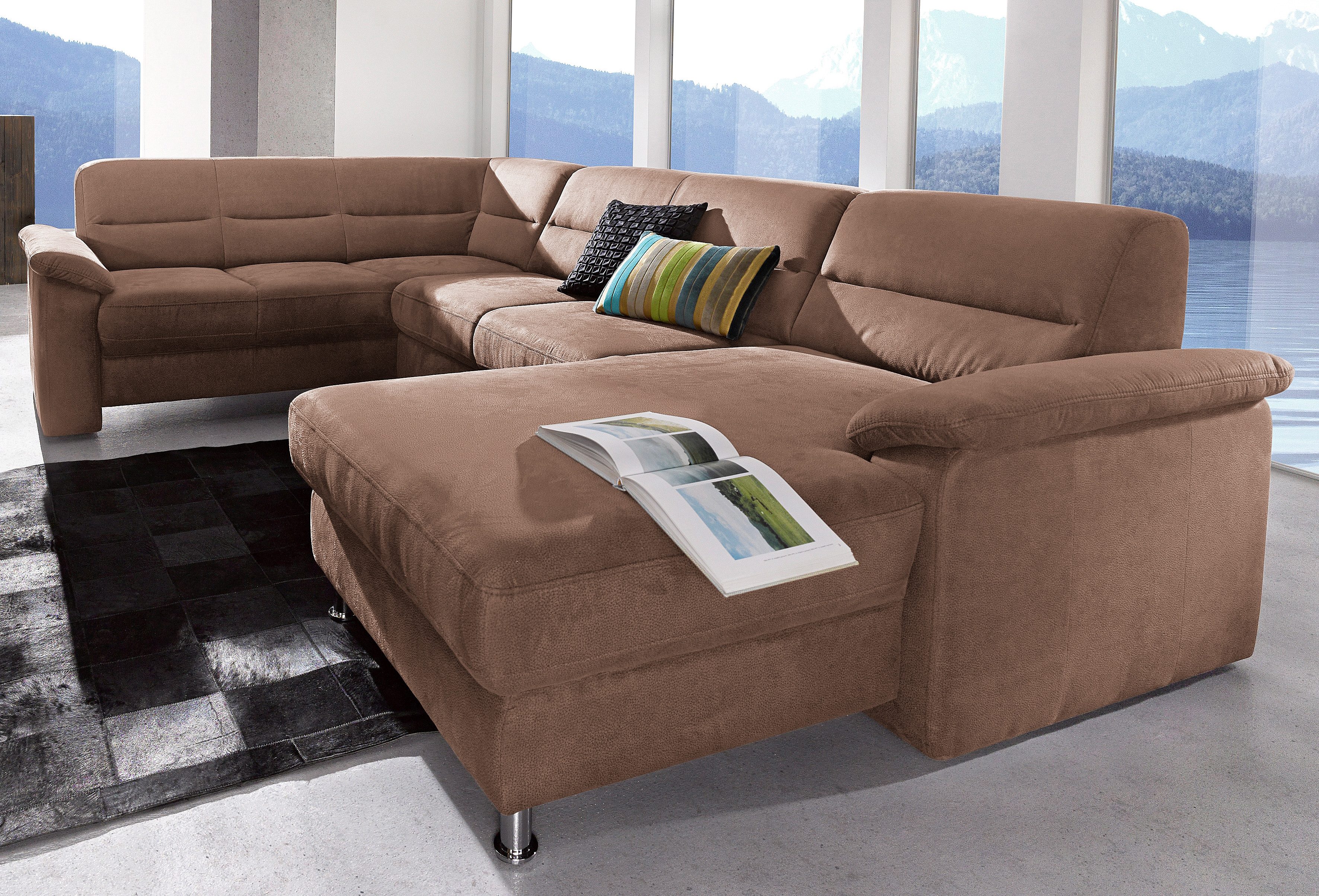 sit&more Wohnlandschaft "Top Ascara U-Form" inklusive Boxspring/Federkern-Polsterung, wahlweise mit Schlaffunktion