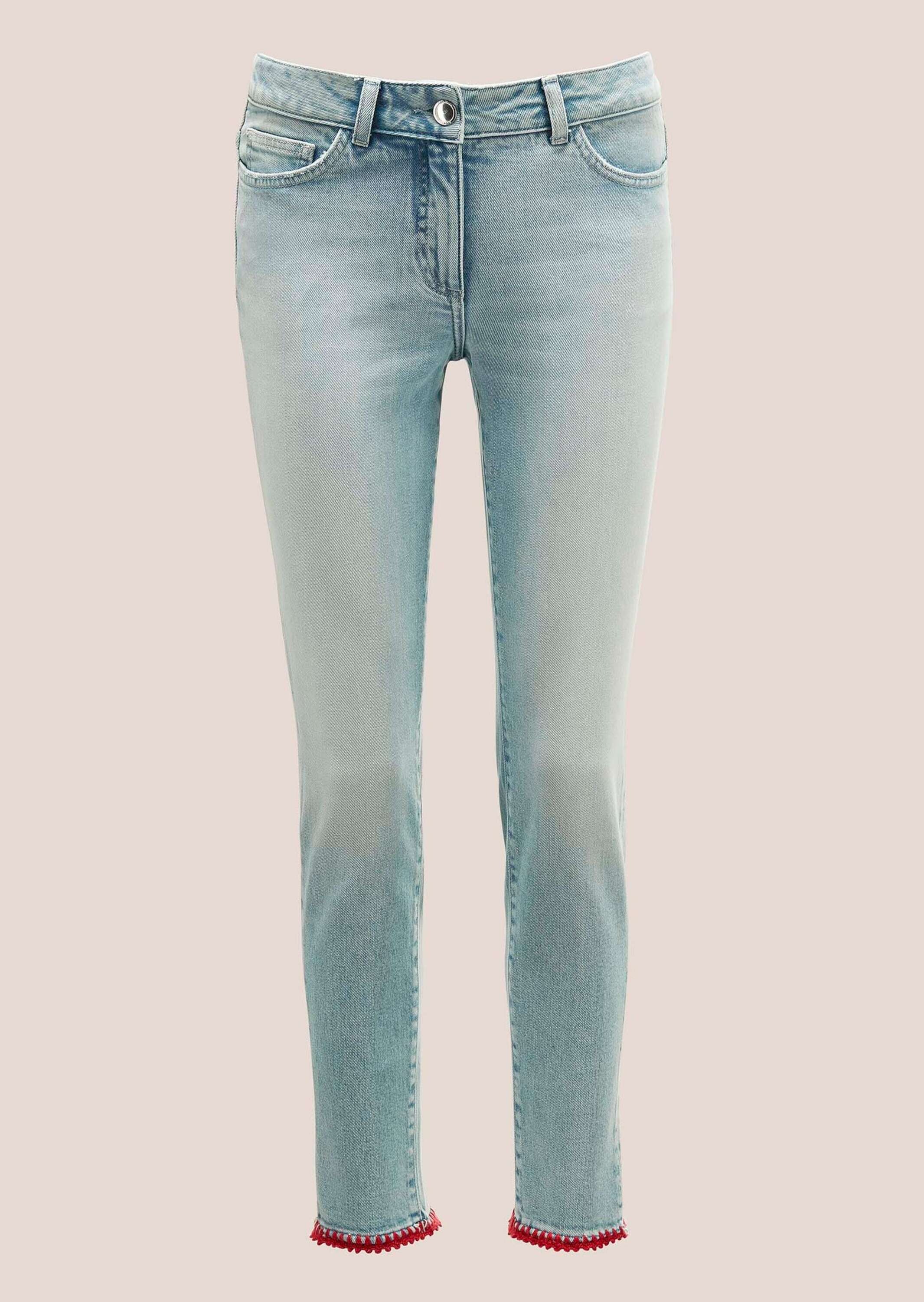 MADELEINE Regular-fit-Jeans "Jeans Jeans mit farbigem Beinabschluss" günstig online kaufen