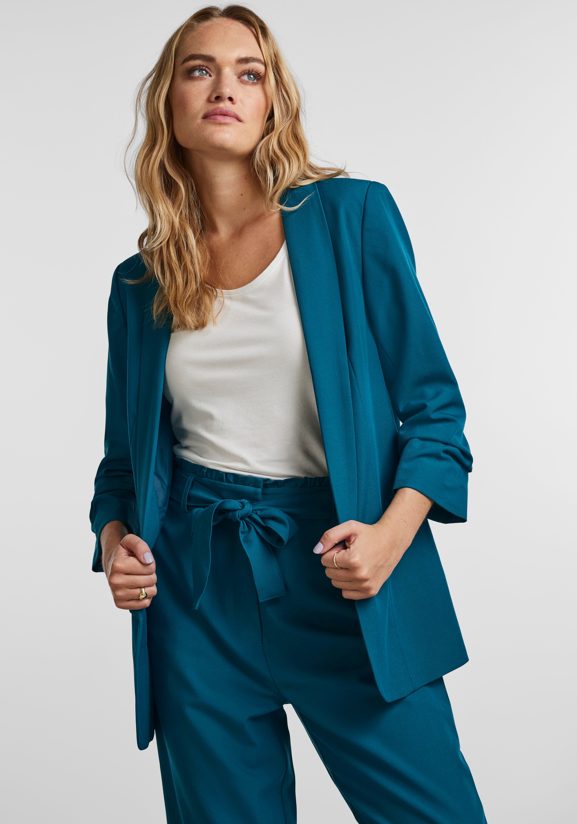 pieces "PCBOSELLA 3/4 BLAZER NOOS" Materialmix, regular fit günstig online kaufen