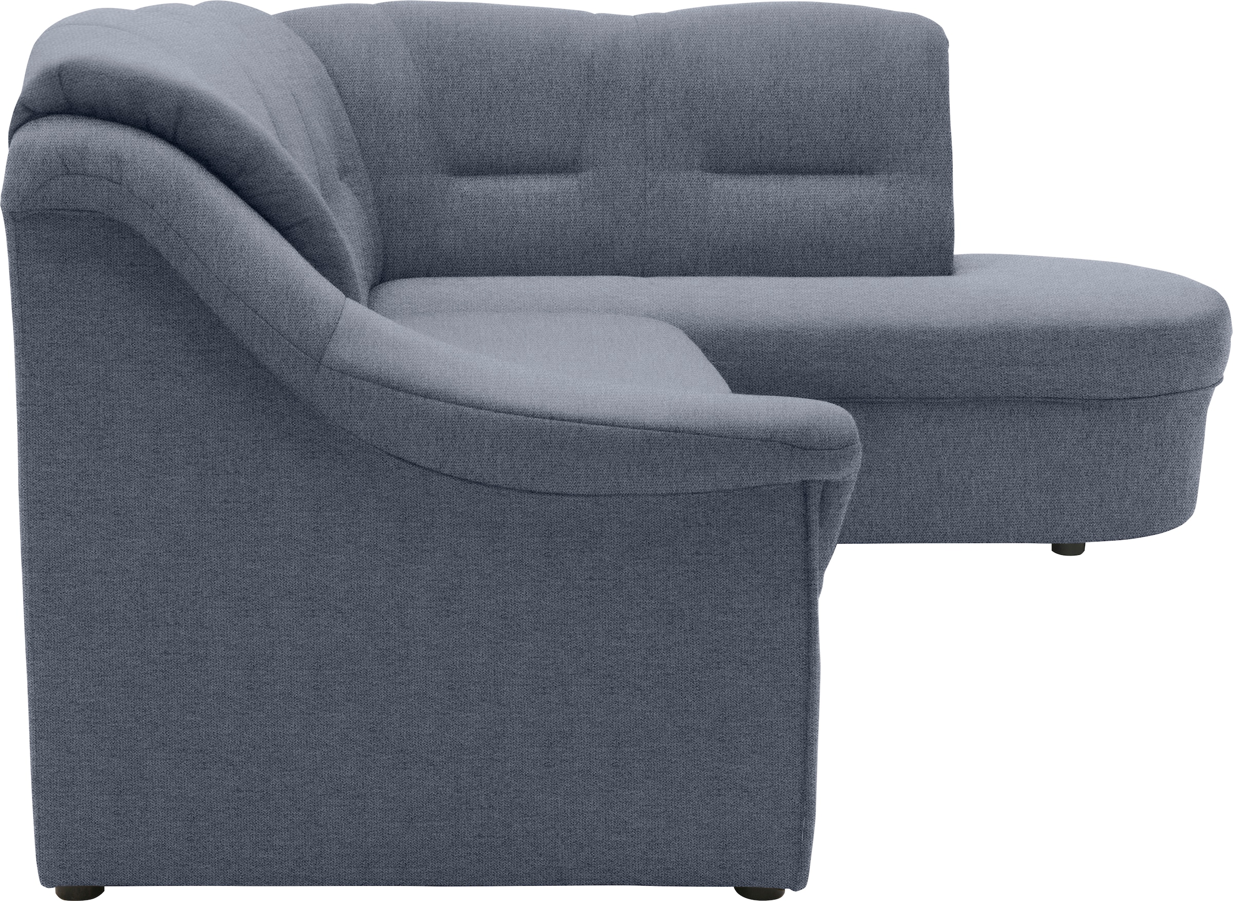 DOMO collection Ecksofa »Faenza für kleine Räume, Stellmaße 232,176cm, komfortabel, L-Form«, mit Ottomane, zeitlos, elegante Armlehnen, wahlweise mit Bettfunktion
