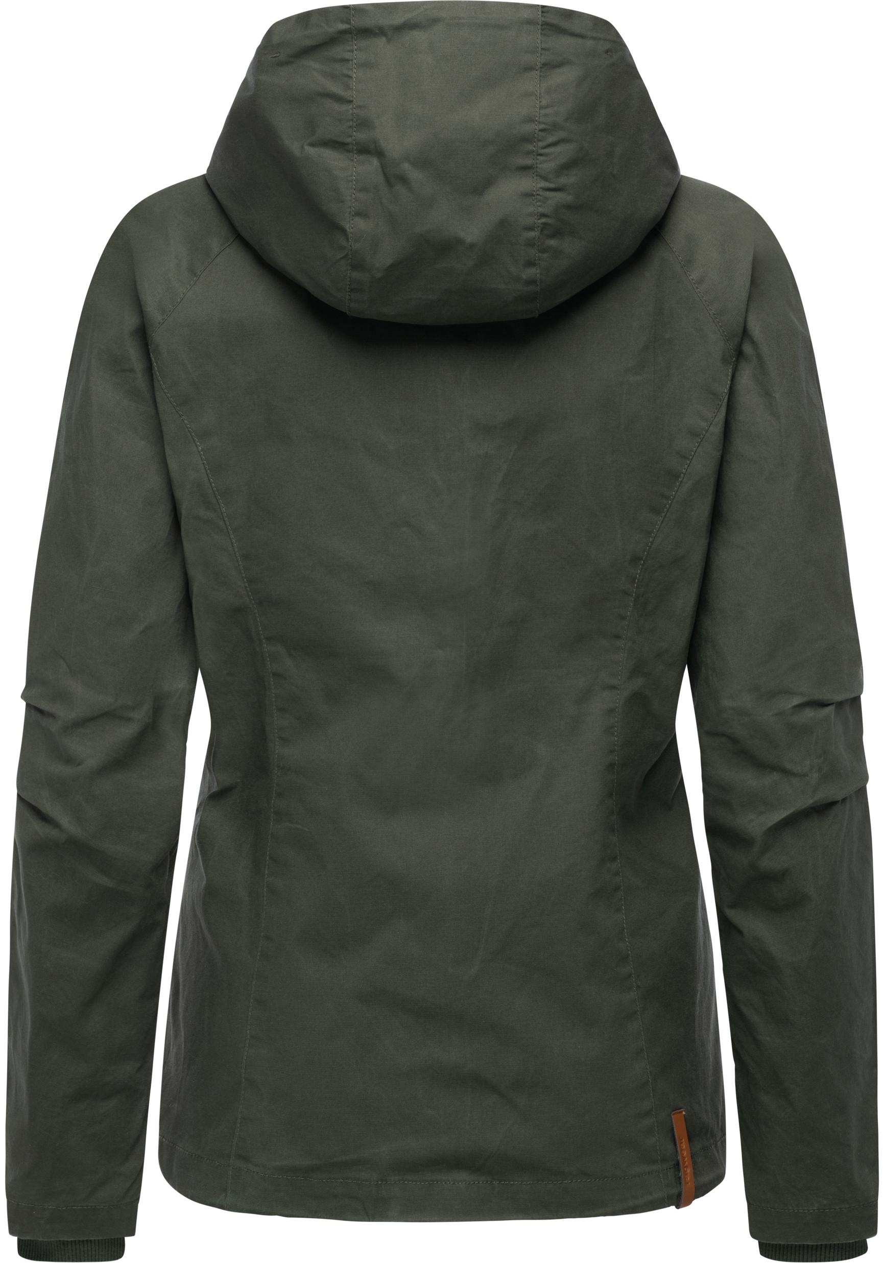 Ragwear Outdoorjacke »Dizzea Vintage YOUMODO« mit Kapuze Beschichtete Damen Übergangsjacke mit Kapuze