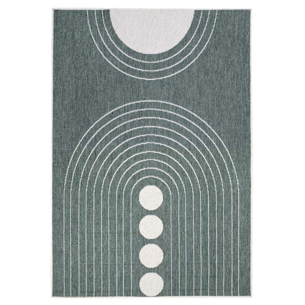 Carpet City Outdoorteppich »DUO RUG 5739«, rechteckig, 5 mm Höhe, Wendeteppich Wetterfest In- & Outdoor, Balkon, Terrasse, Wohnzimmer