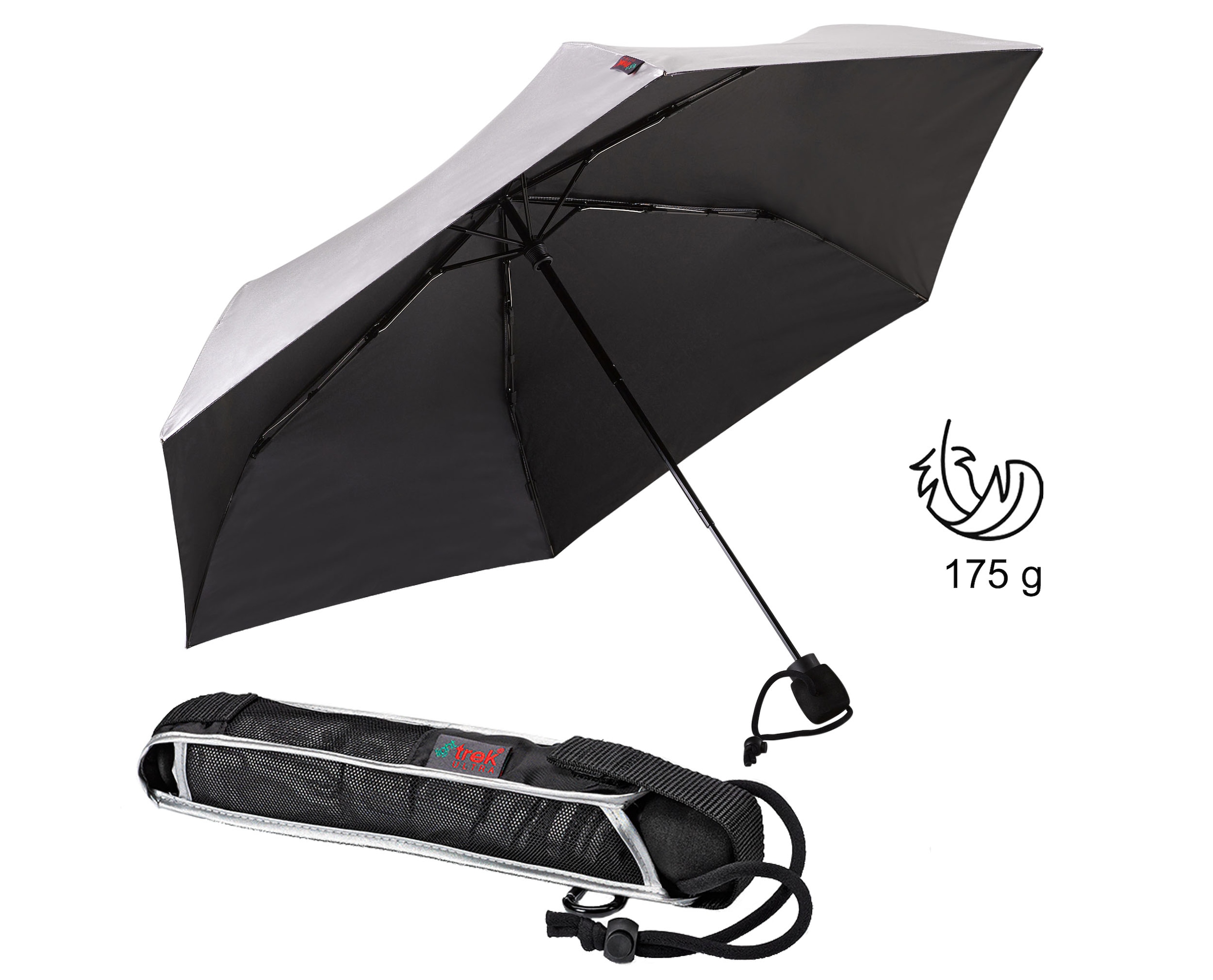 EuroSCHIRM Taschenregenschirm "light trek ultra, silber" besonders leicht, günstig online kaufen