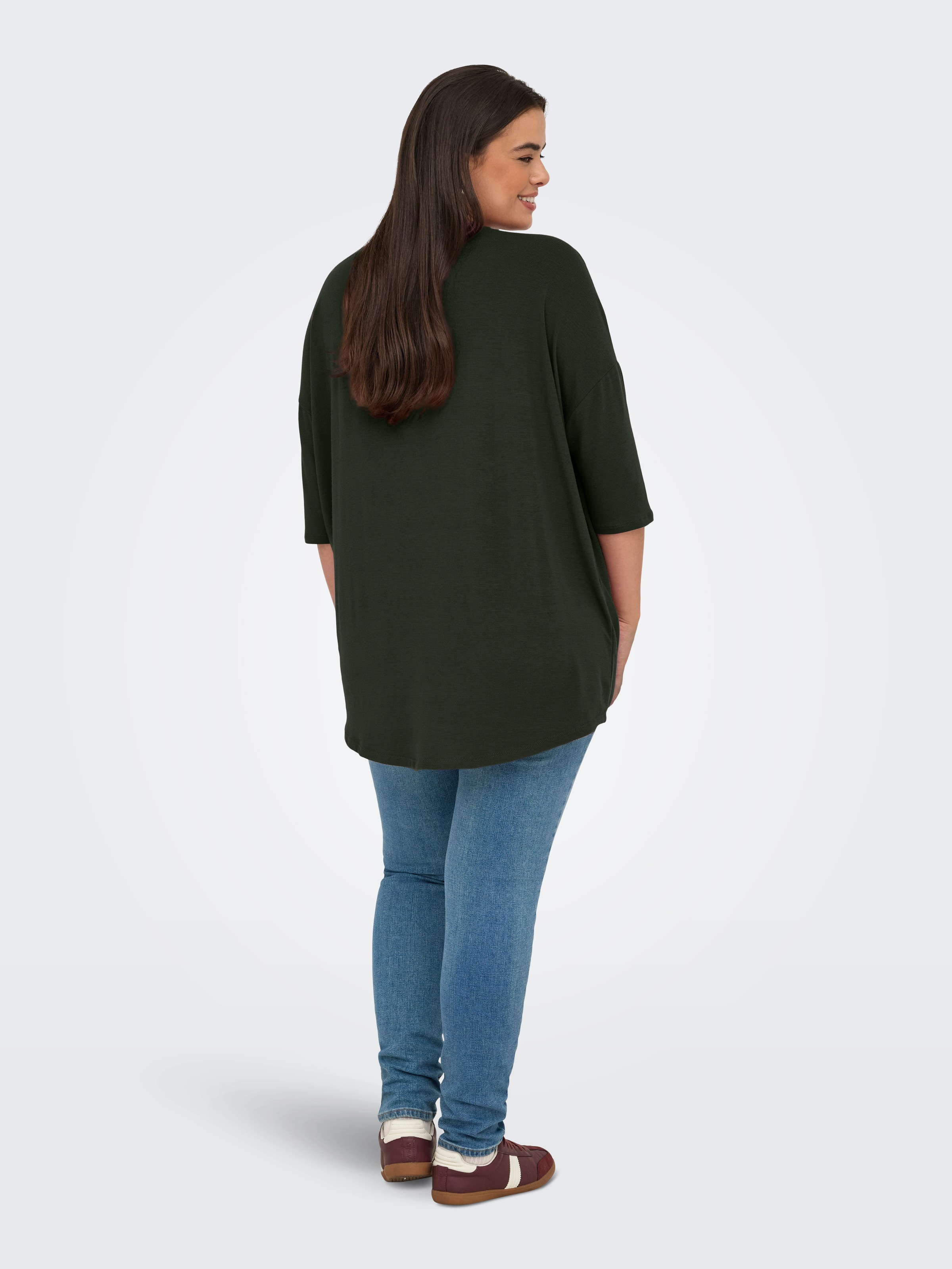 ONLY CARMAKOMA »CARLAMOUR 3/4 TOP JRS NOOS« Materialmix, loose fit