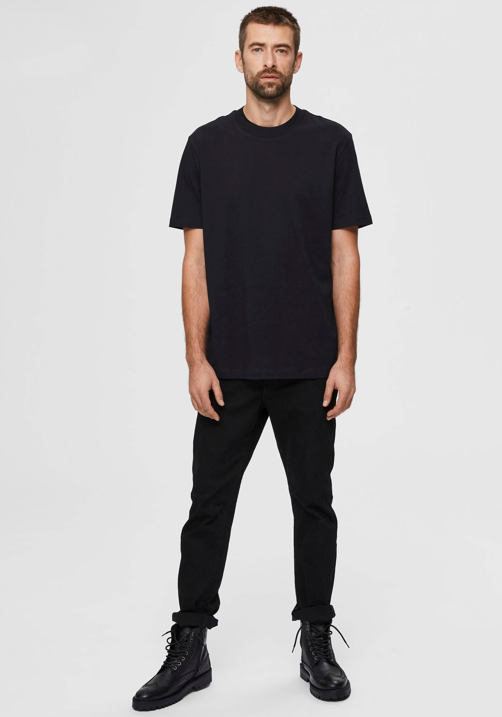 SELECTED HOMME Rundhalsshirt »SLHCOLMAN SS O-NECK TEE NOOS«