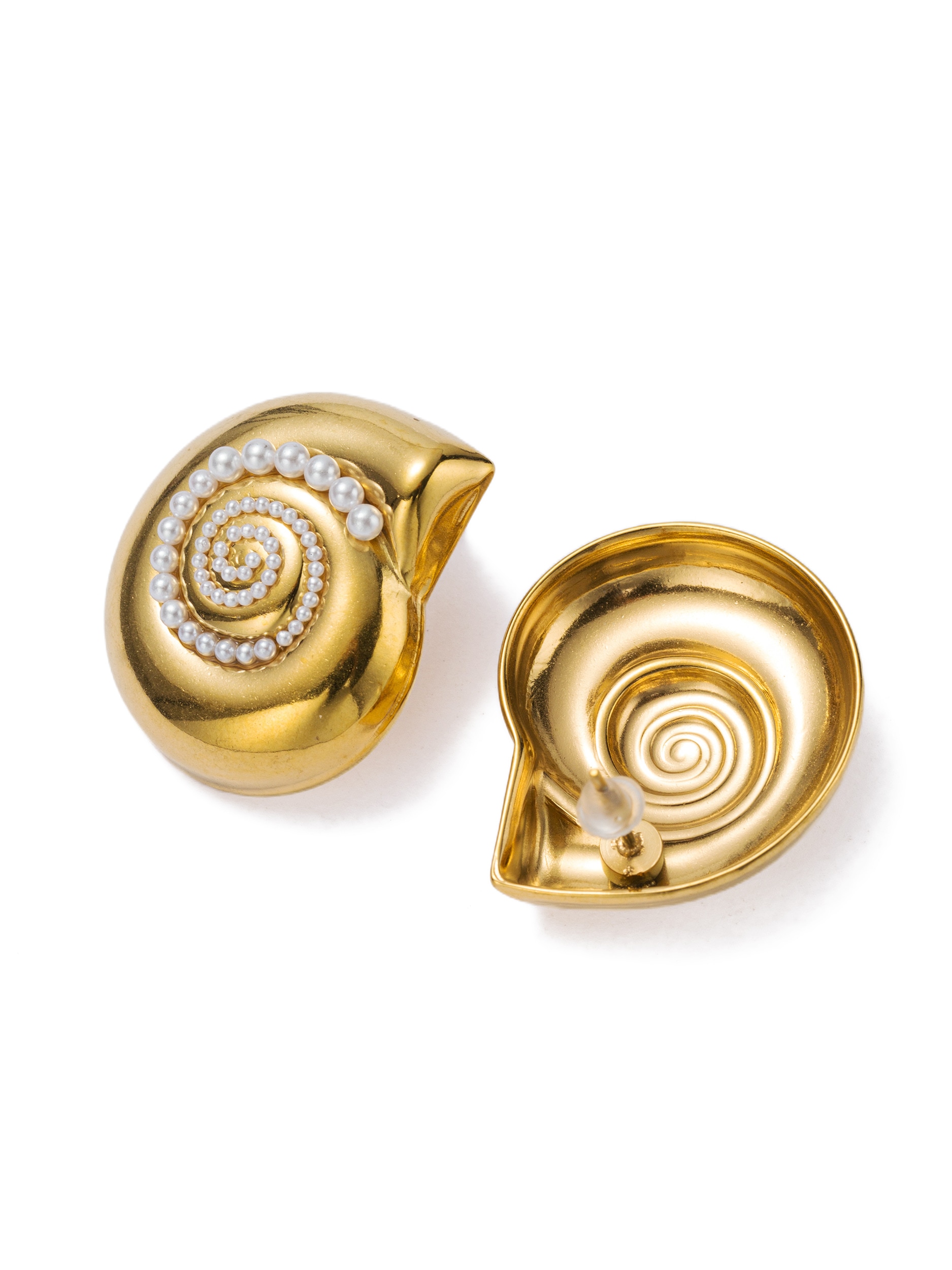 Aniston JEWELRY & WATCHES Paar Ohrstecker »Schmuck Geschenk Edelstahl Ohrschmuck Ohrringe Muschel« Made in Germany - mit Perle (synth.)