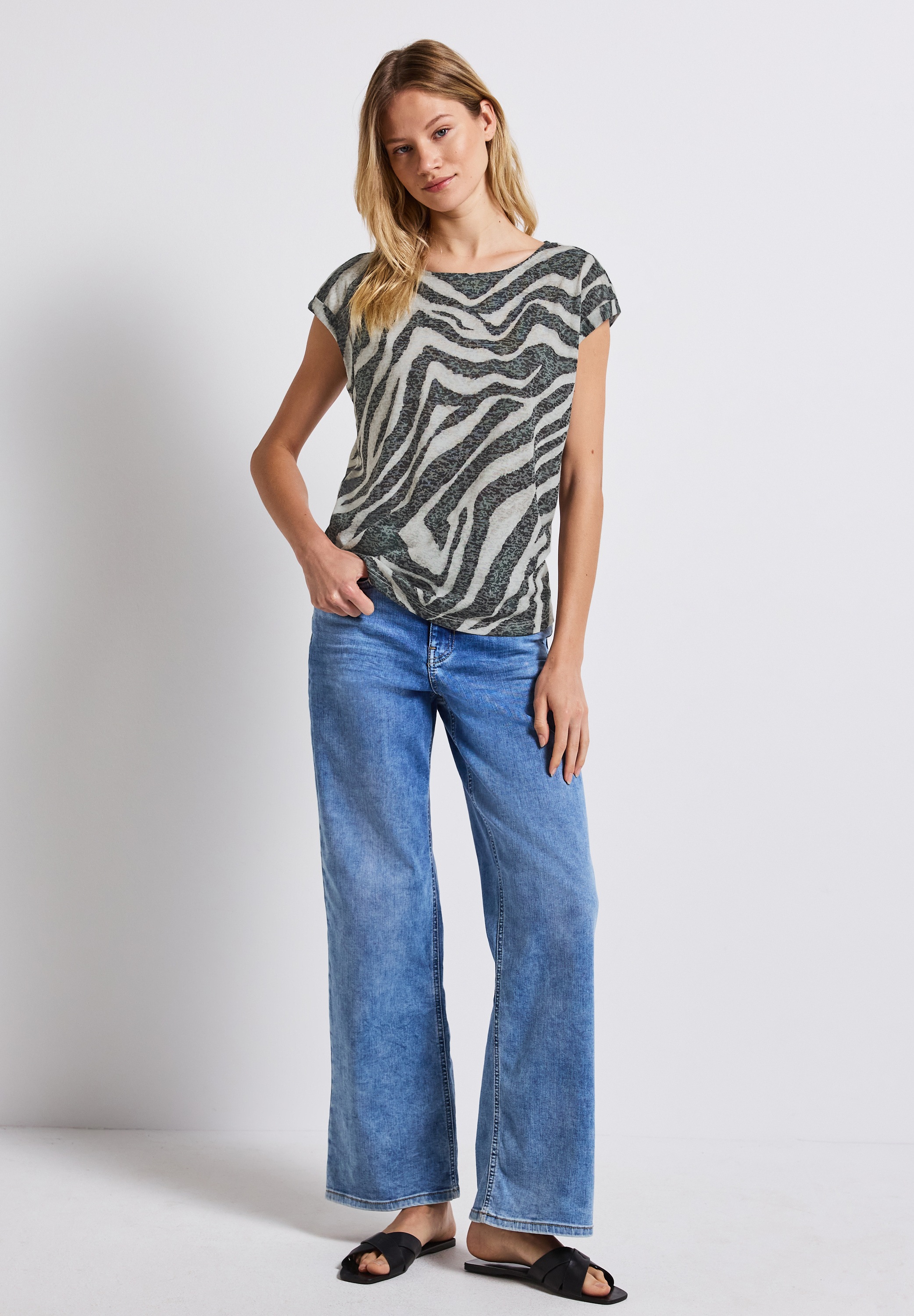 Thumbnail - STREET ONE T-Shirt mit U-Boot-Ausschnitt