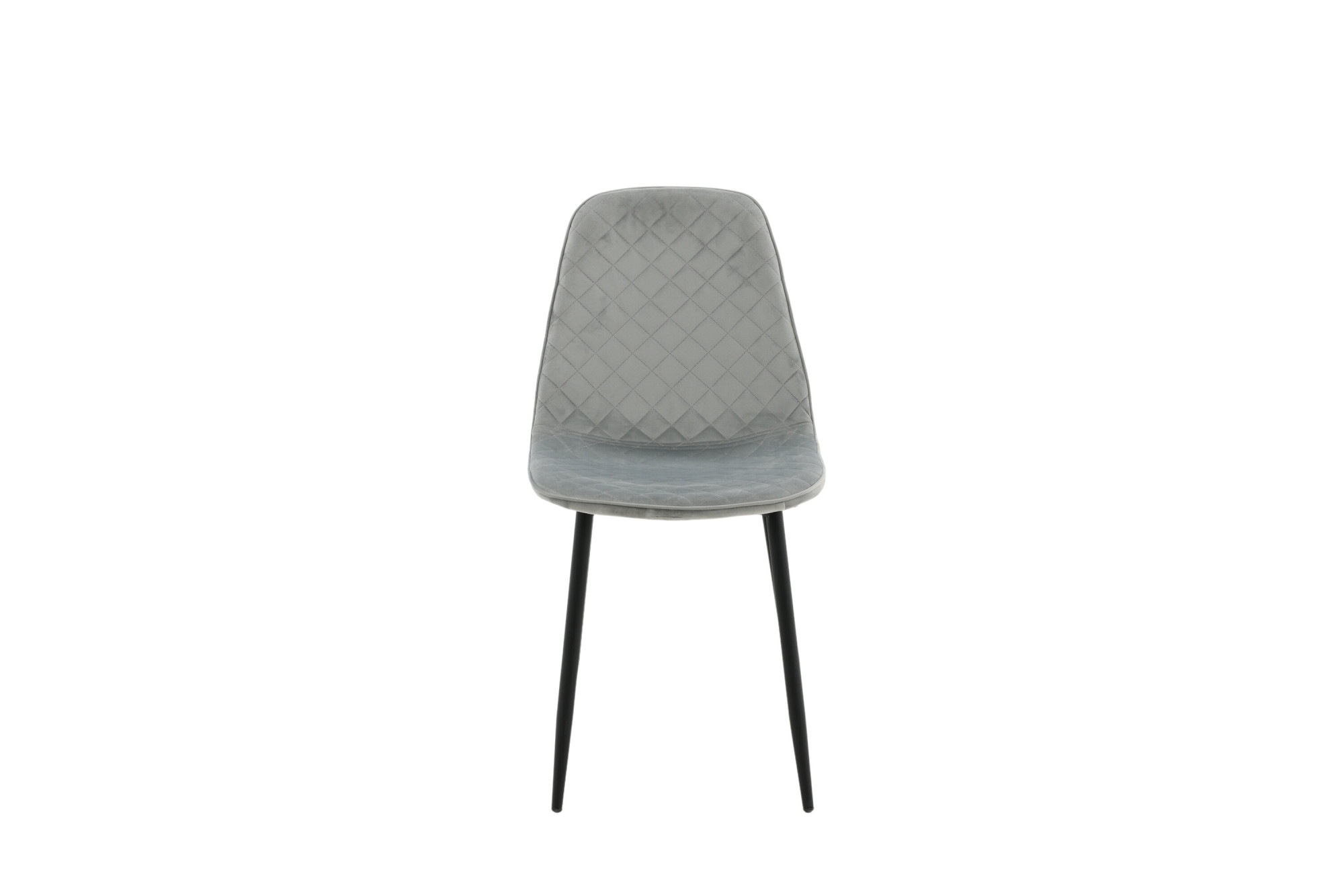 Venture Home Esszimmerstuhl »Polar Diamond, 2er-Set Esszimmerstühle in Grau-Samt, 150 kg belastbar« () 2 Stk.Polsterstuhl, Samt-Bezug, Metallbeine, Diamantsteppung, edel
