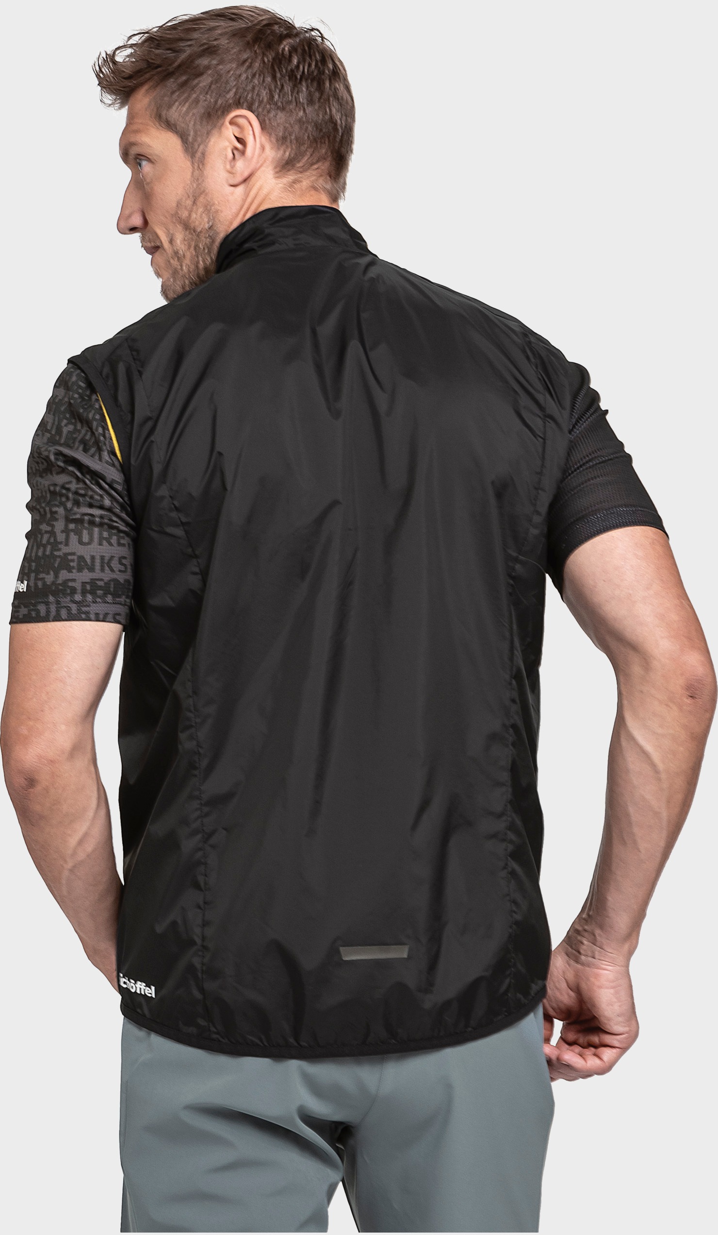 Funktionsweste SCHÖFFEL "Vest Style Cannobio MNS", Herren, Gr. 48, schwarz (9990, schwarz), Oberstoff: 100% Nylon; (Coating: Polyurethan), ohne Ausschnitt, Westen Funktionsweste 3