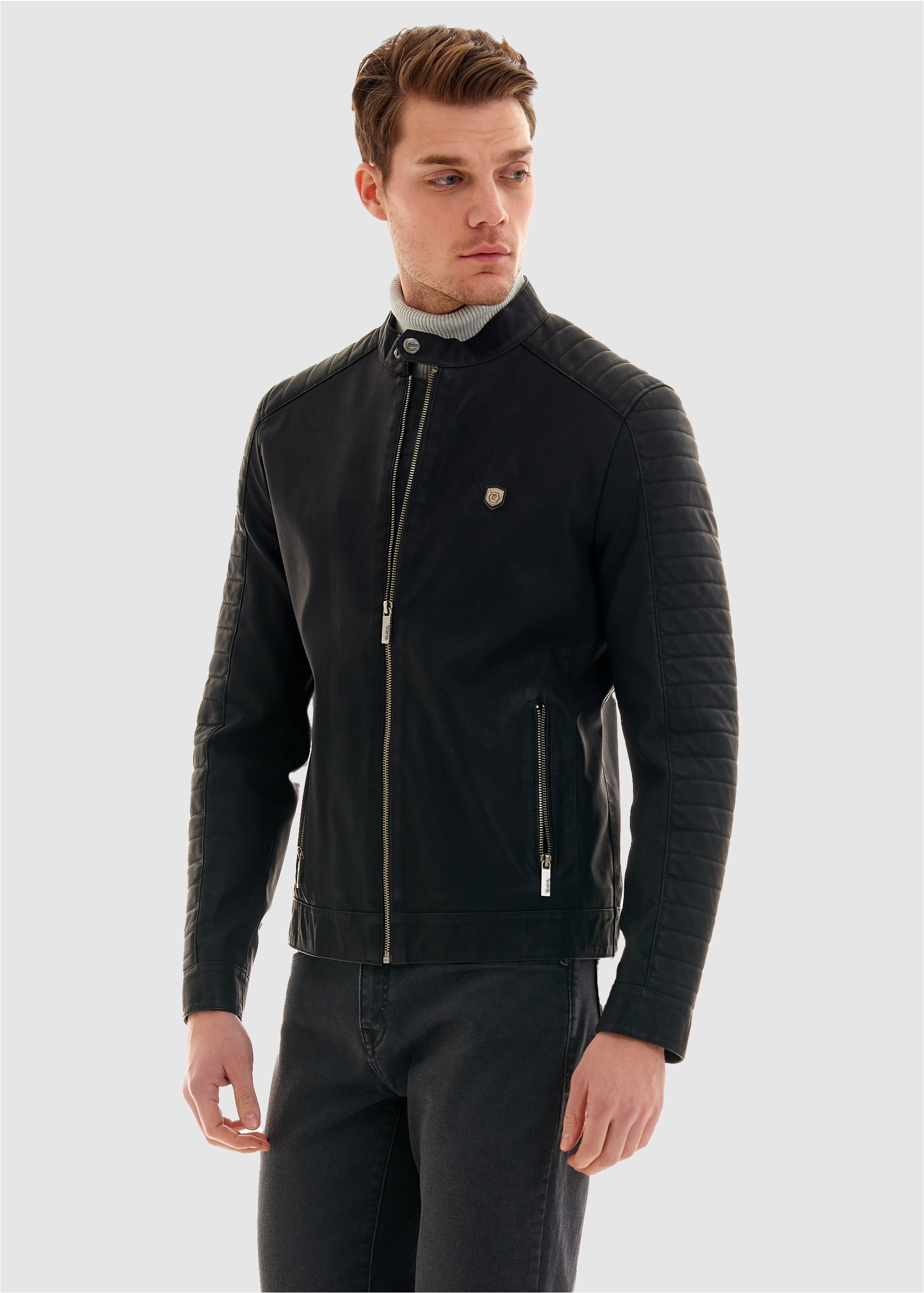 Pierre Cardin Lederimitatjacke, in tollem Leder-Look