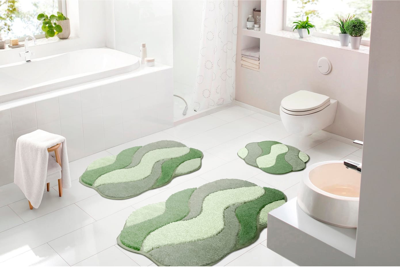 Badematte GRUND, grün, Badematten