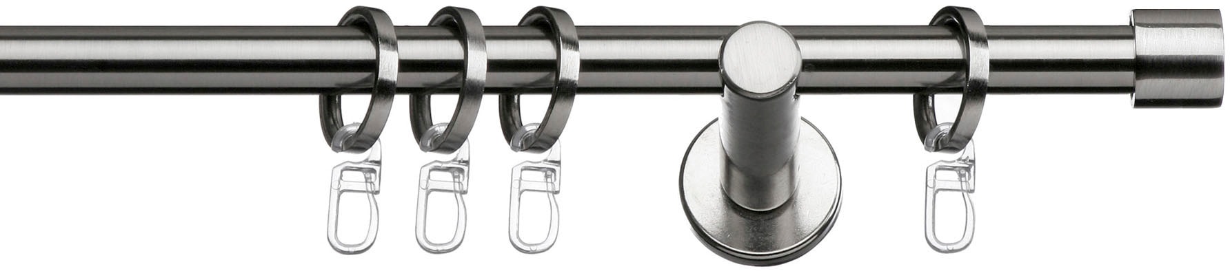 indeko Gardinenstange "Andrax" Ø 12 mm 1 läufig-läufig Fixmaß Komplett-Set günstig online kaufen