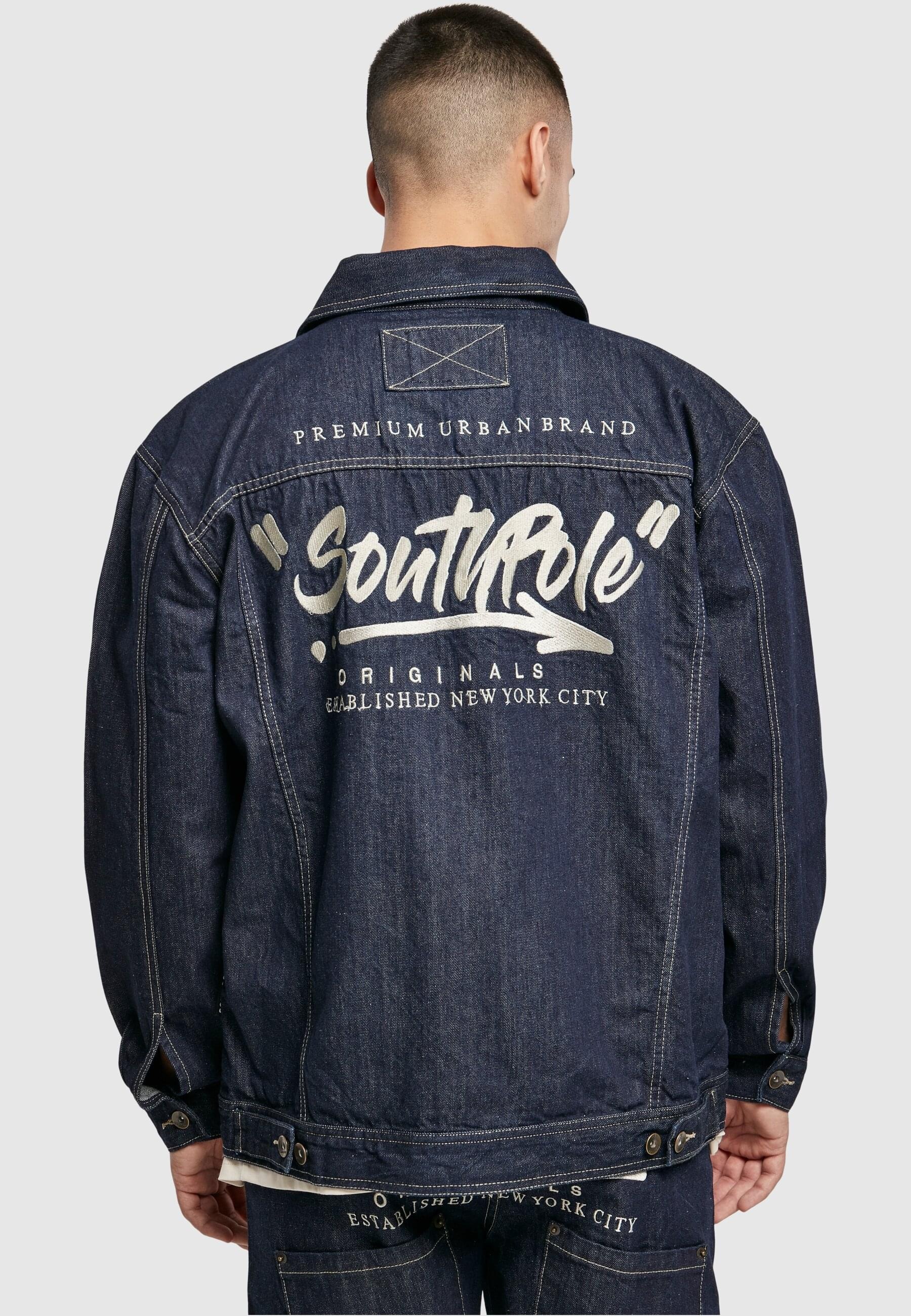 Southpole Allwetterjacke »Southpole Herren Southpole Script Denim Jacket«, (1 St.), ohne Kapuze