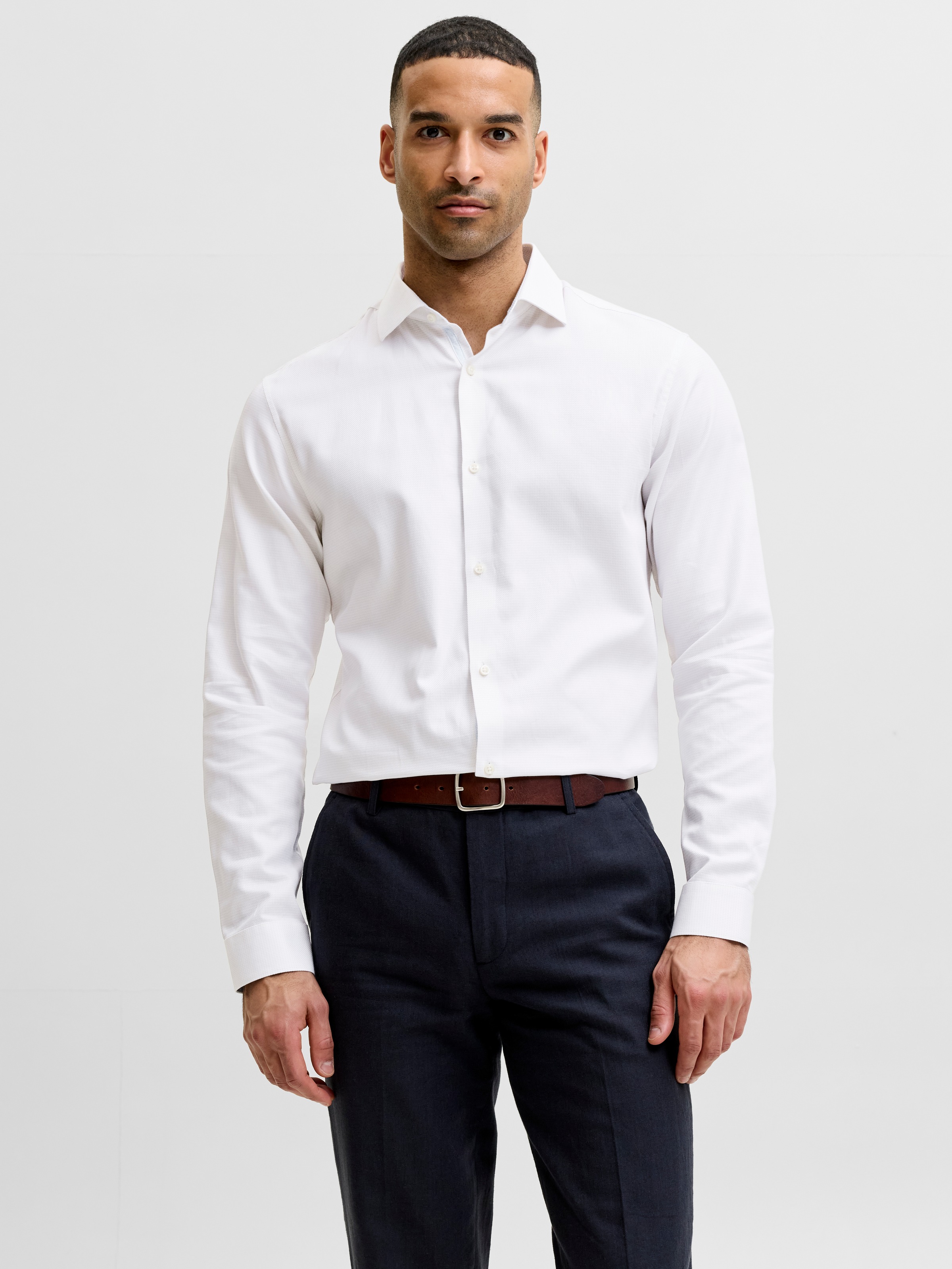 Jack & Jones Langarmhemd »JPRBLAPARKER DETAIL L/S SHIRT SN« Baumwolle, slim fit
