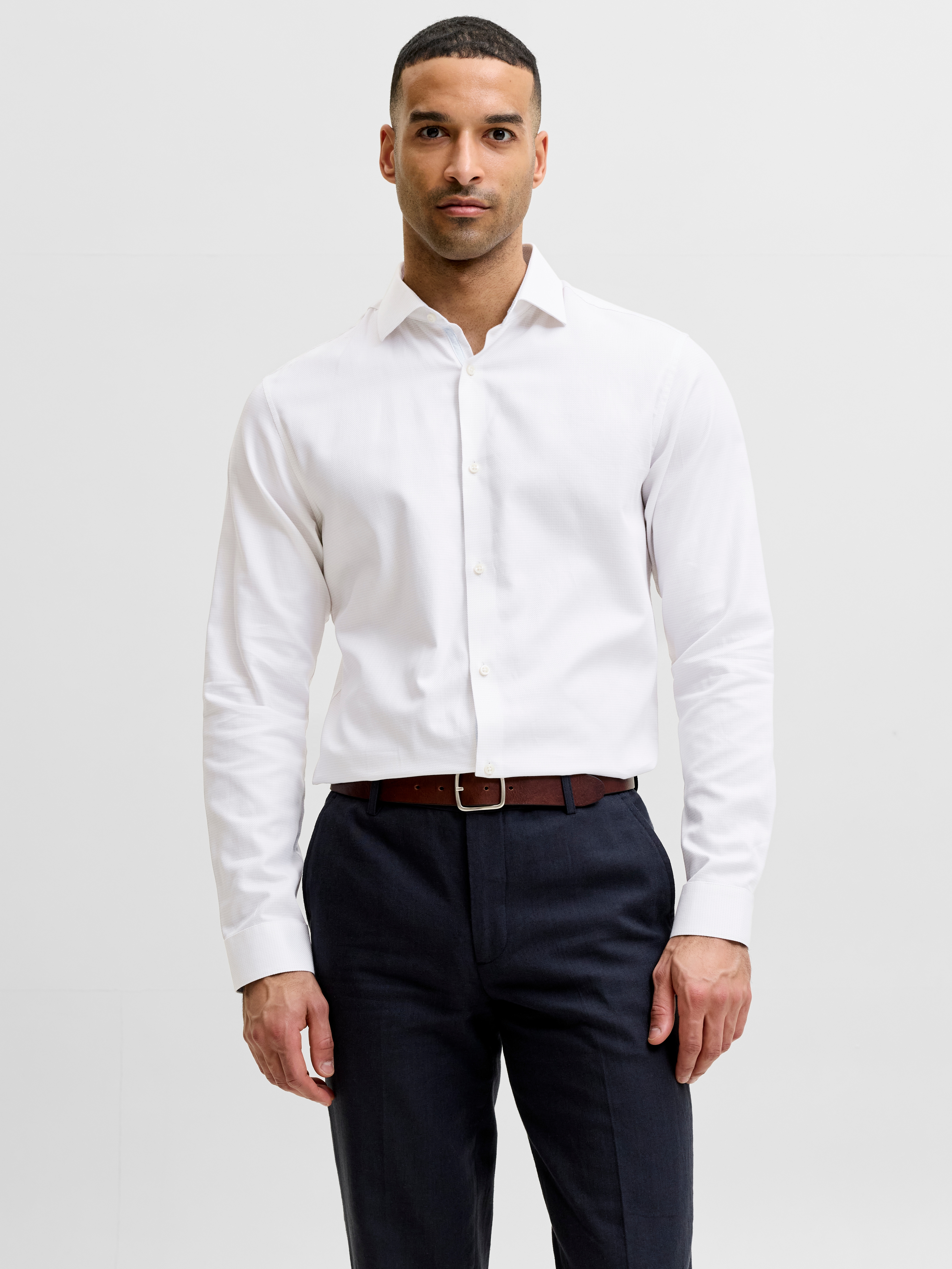 Jack & Jones Langarmhemd "JPRBLAPARKER DETAIL L/S SHIRT SN" Baumwolle, slim fit