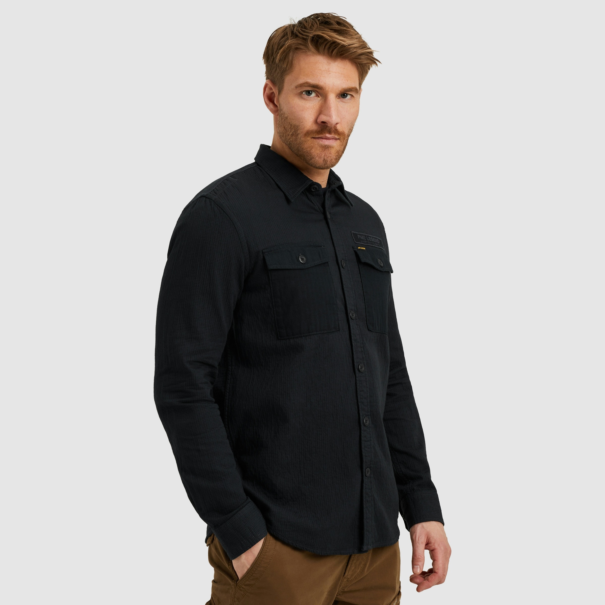 PME LEGEND Langarmhemd, mit Logo Stickerei günstig online kaufen