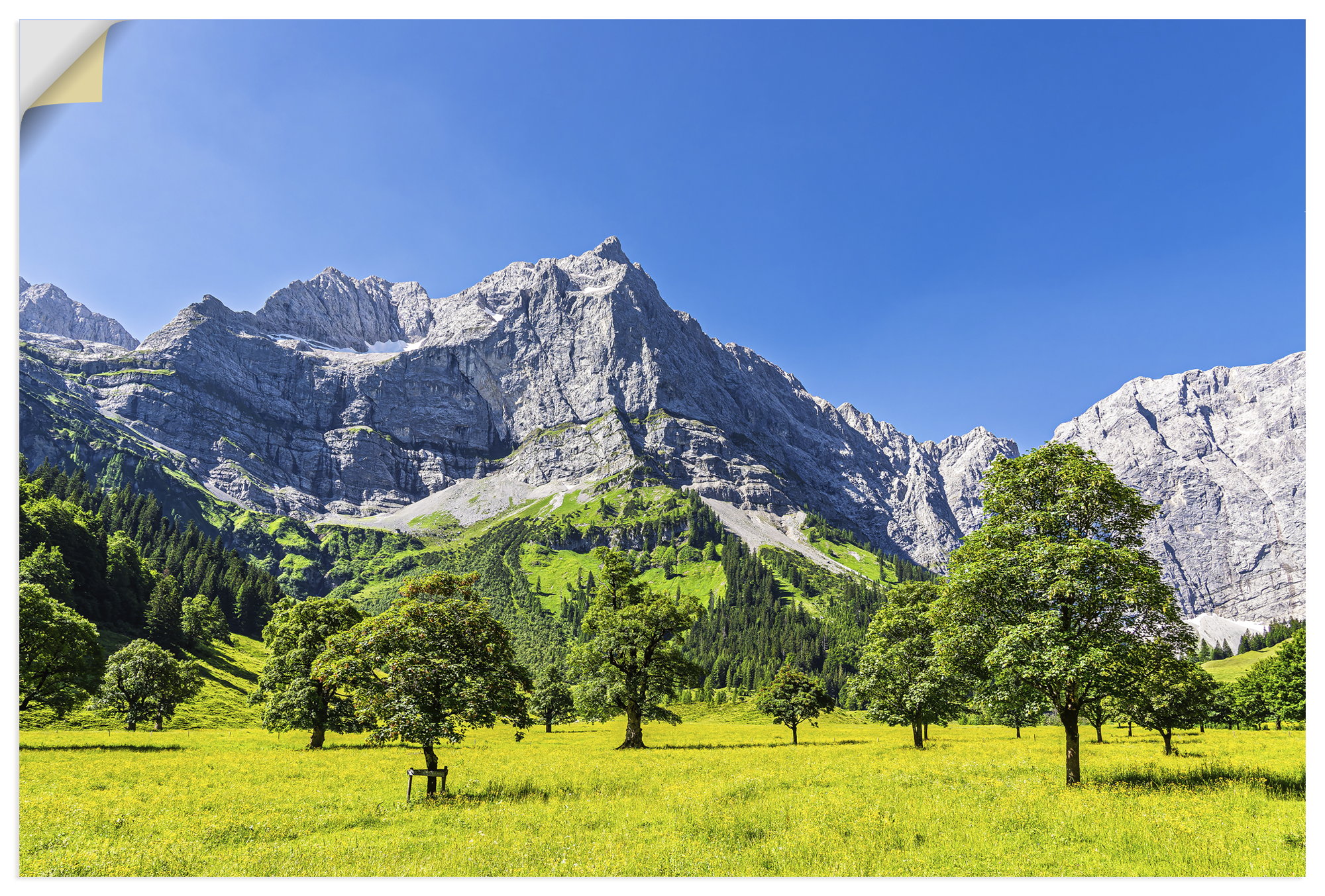 Artland Wandbild "Große Ahornboden im Rißtal in Österreich" 1 Stk. tlg. als Alubild, Leinwandbild, Poster, Wandaufkleber in verschied. Größen