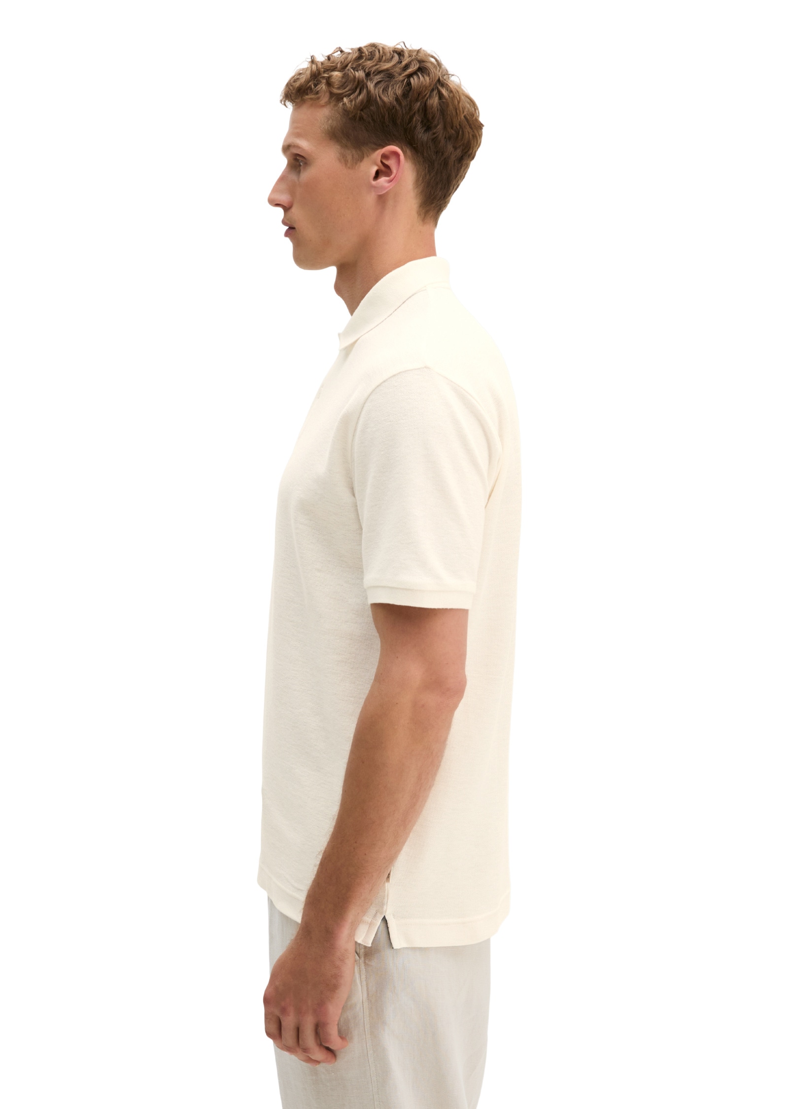 Marc O'Polo Poloshirt »aus Bio-Baumwolle und Leinen«
