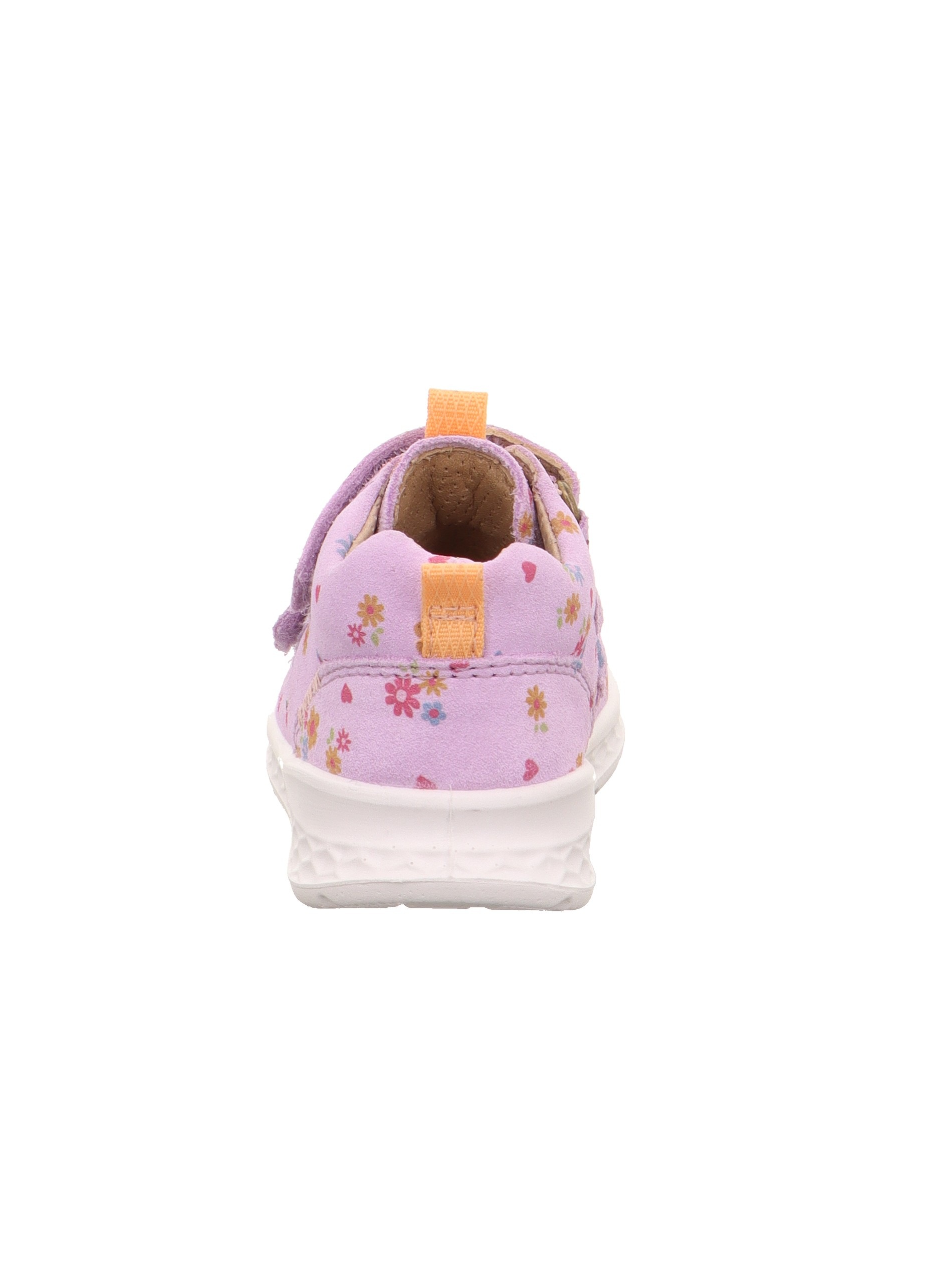Klettschuh SUPERFIT "BREEZE WMS: mittel", Kinder, Gr. 24, flieder geblümt, Veloursleder, Schuhe Klettschuh, Sneaker mit halbhohem Schaft, Größenschablone zum Download 3