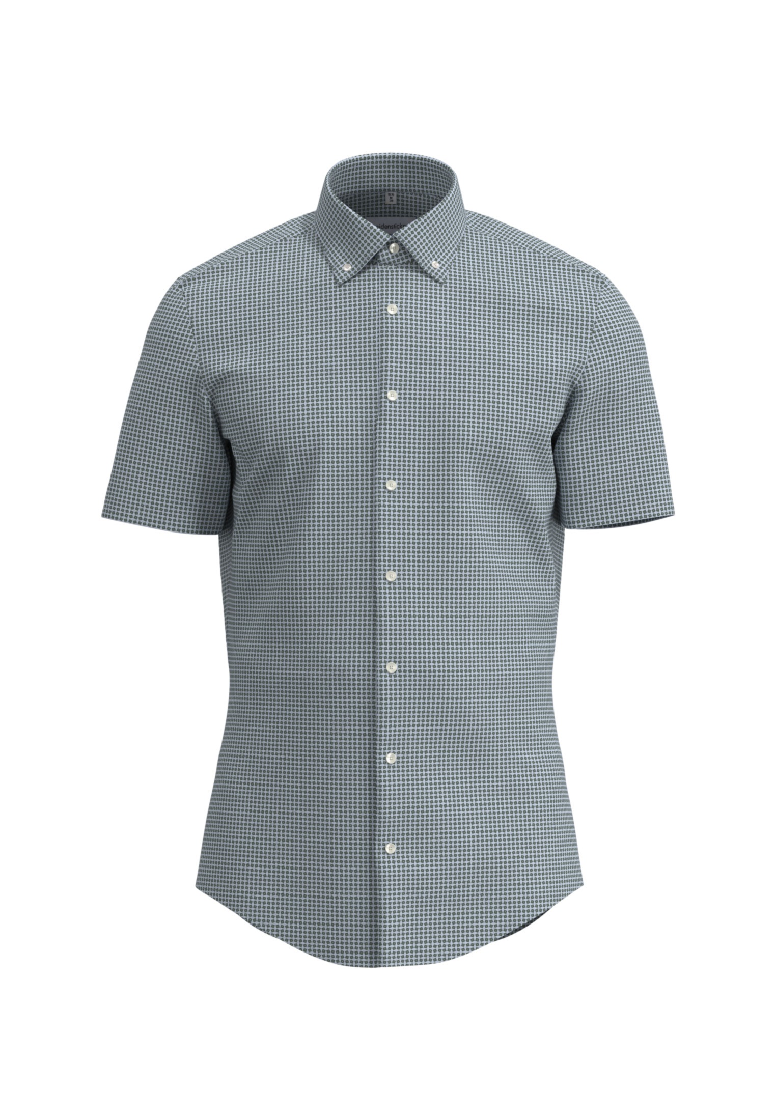 seidensticker Businesshemd »Shaped«, Shaped Kurzarm Button-Down-Kragen Druck