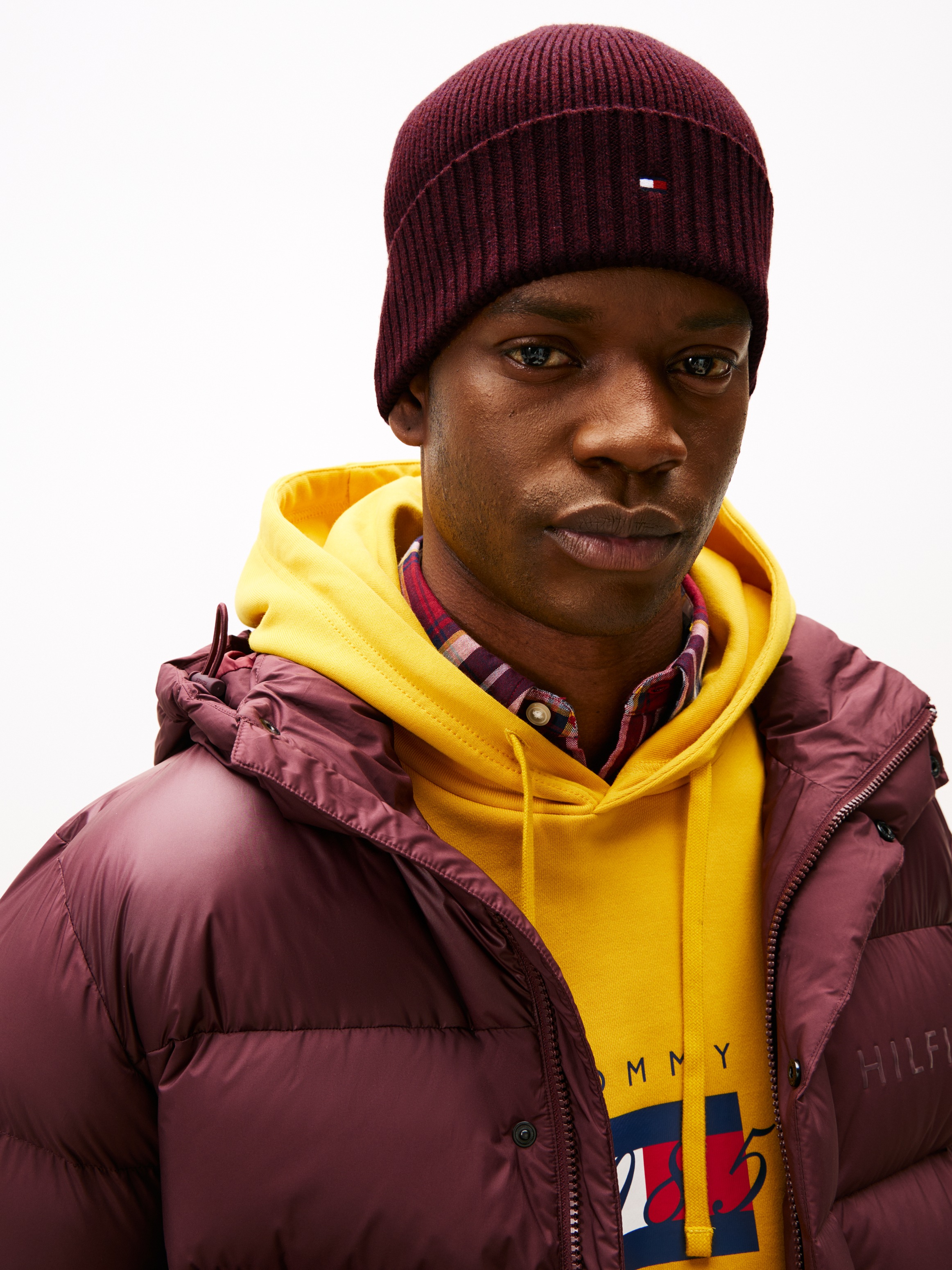 Tommy Hilfiger Strickmütze »TH FLAG PIMA COTTON BEANIE«, mit Logostickerei
