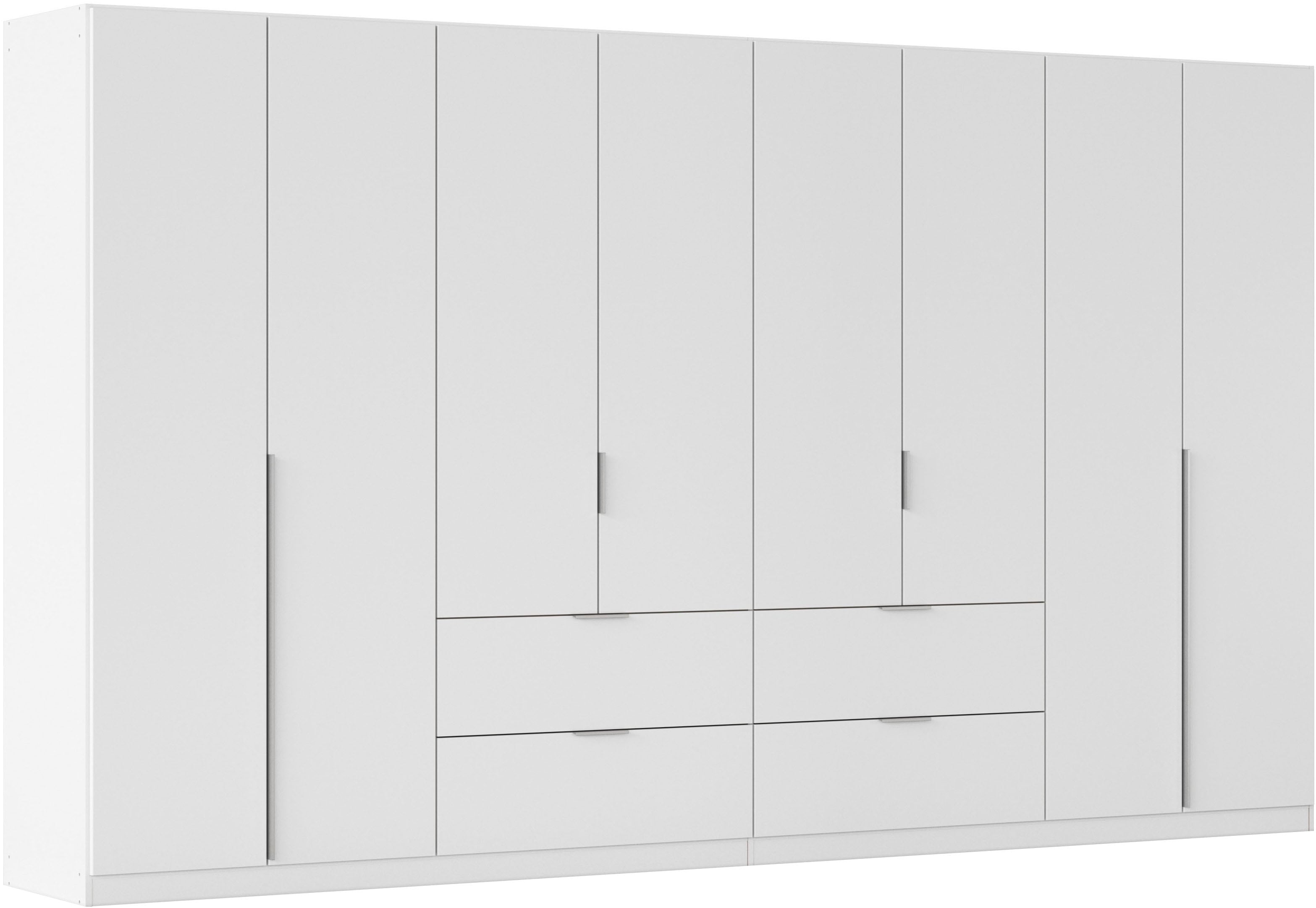 OTTO home Drehtürenschrank "Kleiderschrank Schrank Garderobe AGORDO mit Dekor- oder Hochglanzfront" in zwei Griff-Farben, Breite 360 cm, mit Außenschubkästen, Serie in 7 Breiten und 2 Höhen MADE IN GERMANY