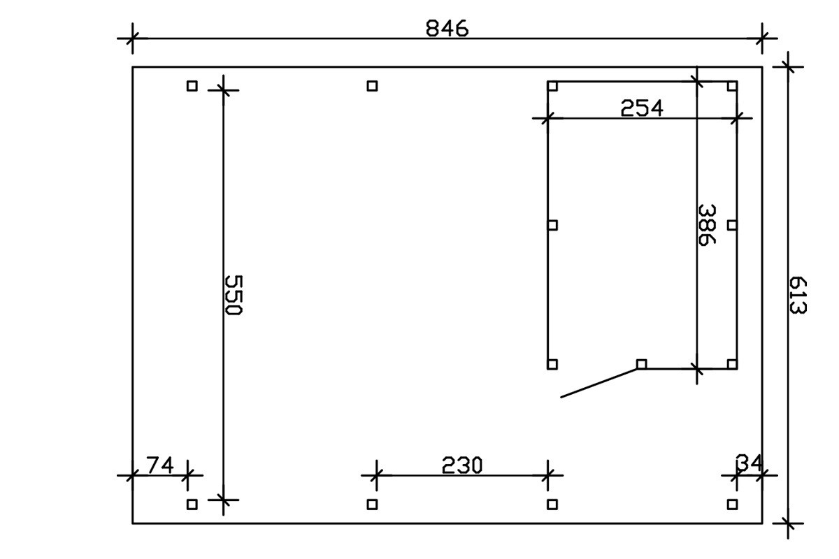 Skanholz Doppelcarport »Emsland«, Leimholz-Nordisches Fichtenholz, 550 cm, weiß