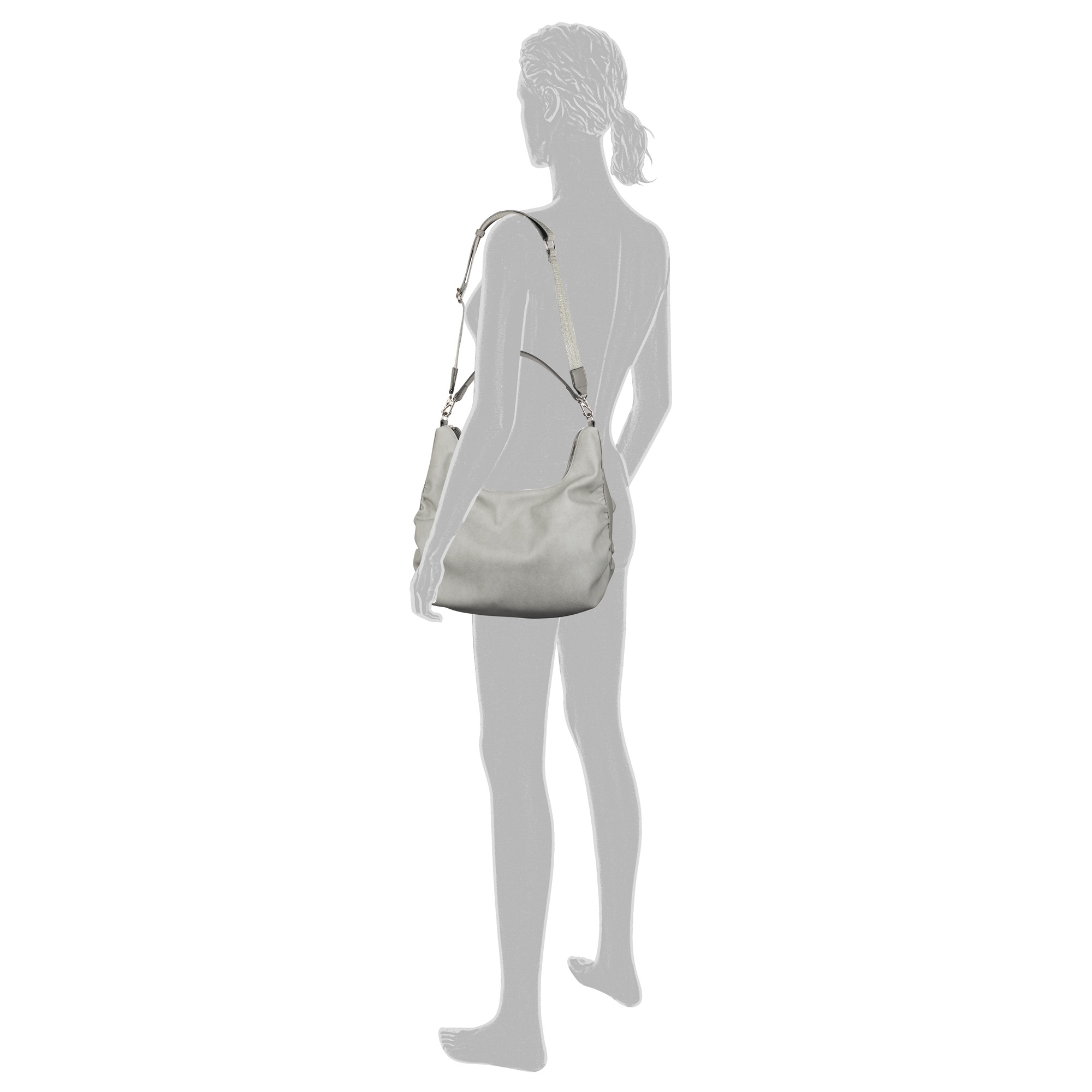 Gabor Hobo "Daja", aus weichem Material mit seitlichen Raffungen, glänzende günstig online kaufen