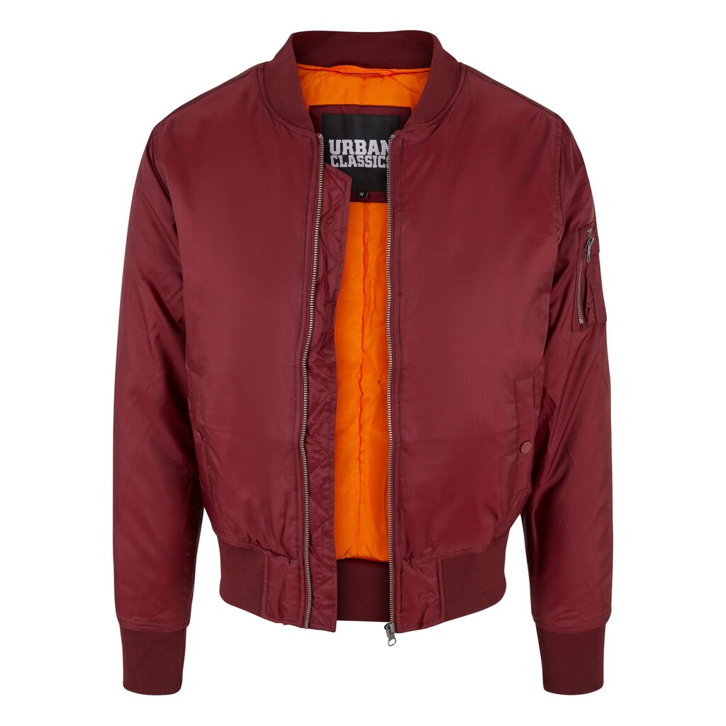 URBAN CLASSICS Anorak »Urban Classics Herren Basic Bomber Jacket«, (1 St.), ohne Kapuze