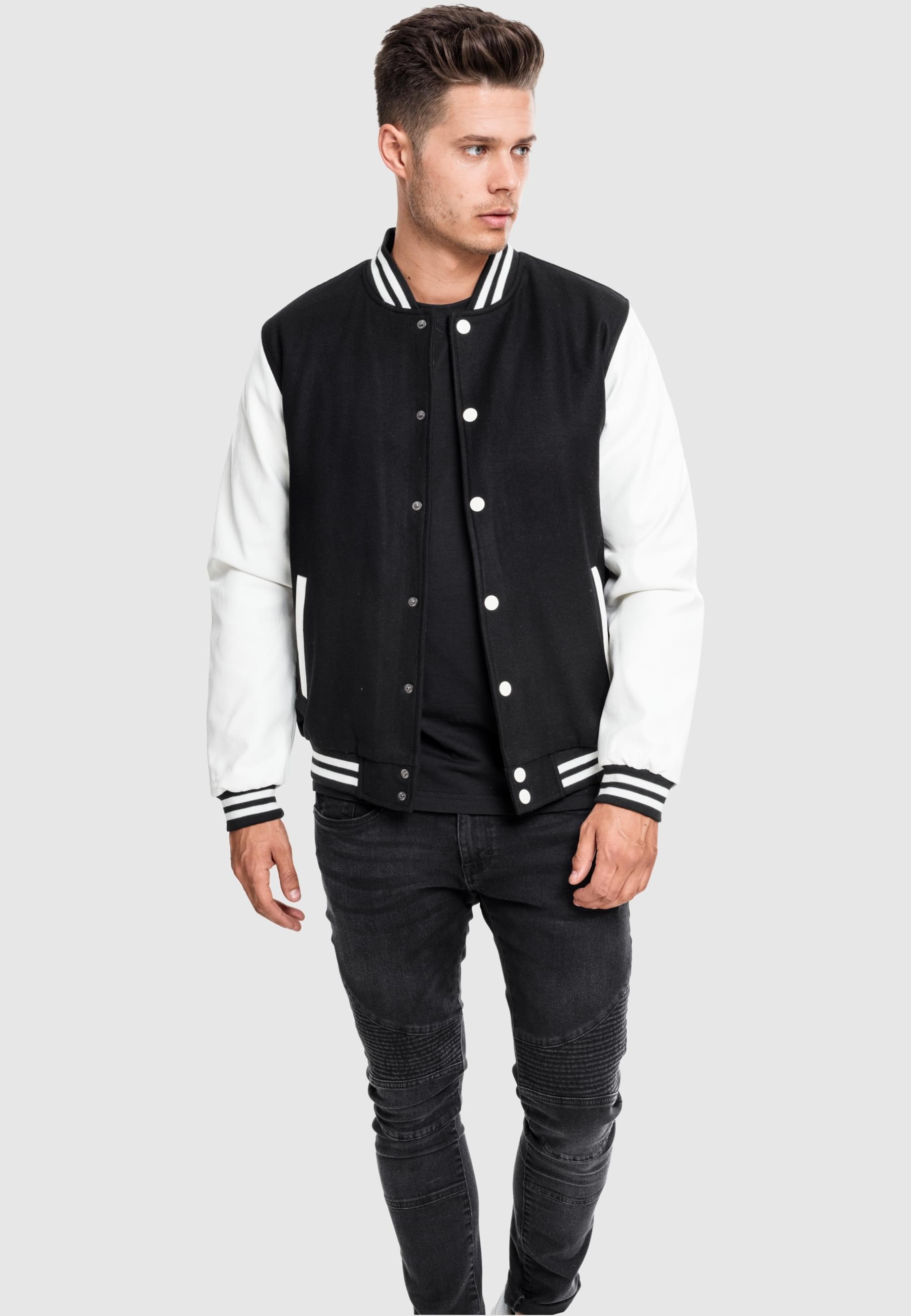 URBAN CLASSICS Allwetterjacke »Urban Classics Herren Oldschool College Jacket«, (1 St.), ohne Kapuze
