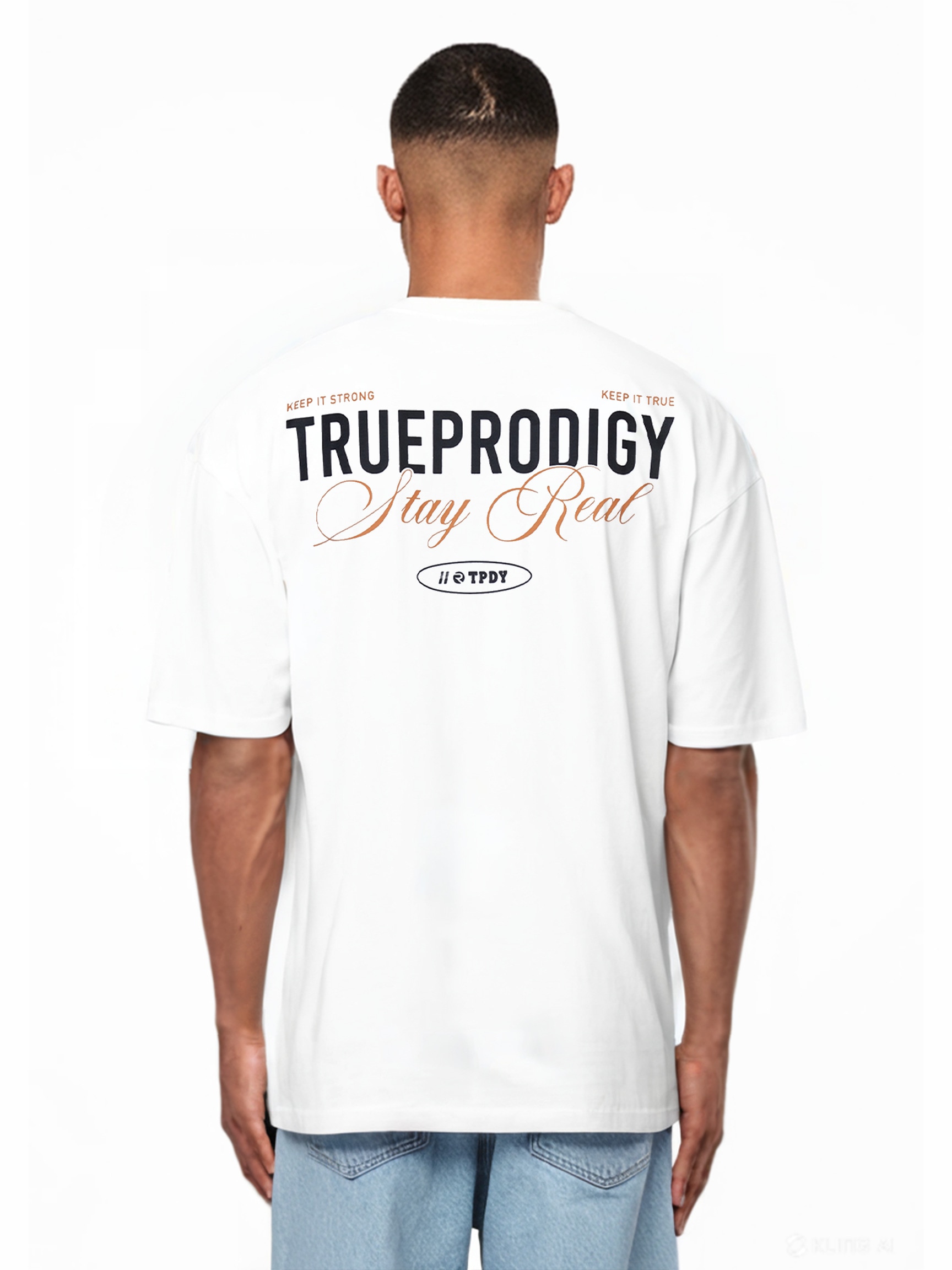 trueprodigy Oversize-Shirt "Lou Logo Print Oversized Rundhals"