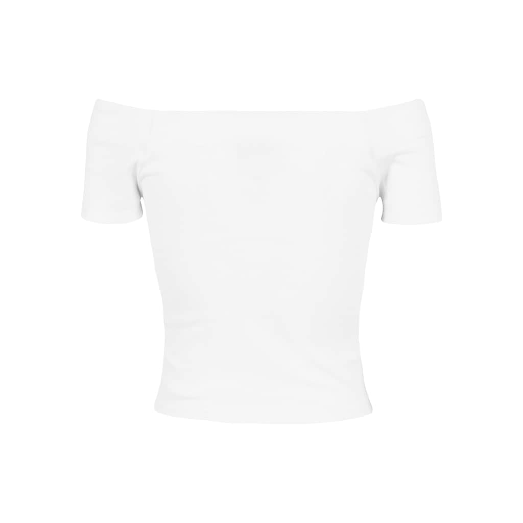 URBAN CLASSICS T-Shirt »Urban Classics Damen Ladies Off Shoulder Rib Tee«, (1 tlg.)