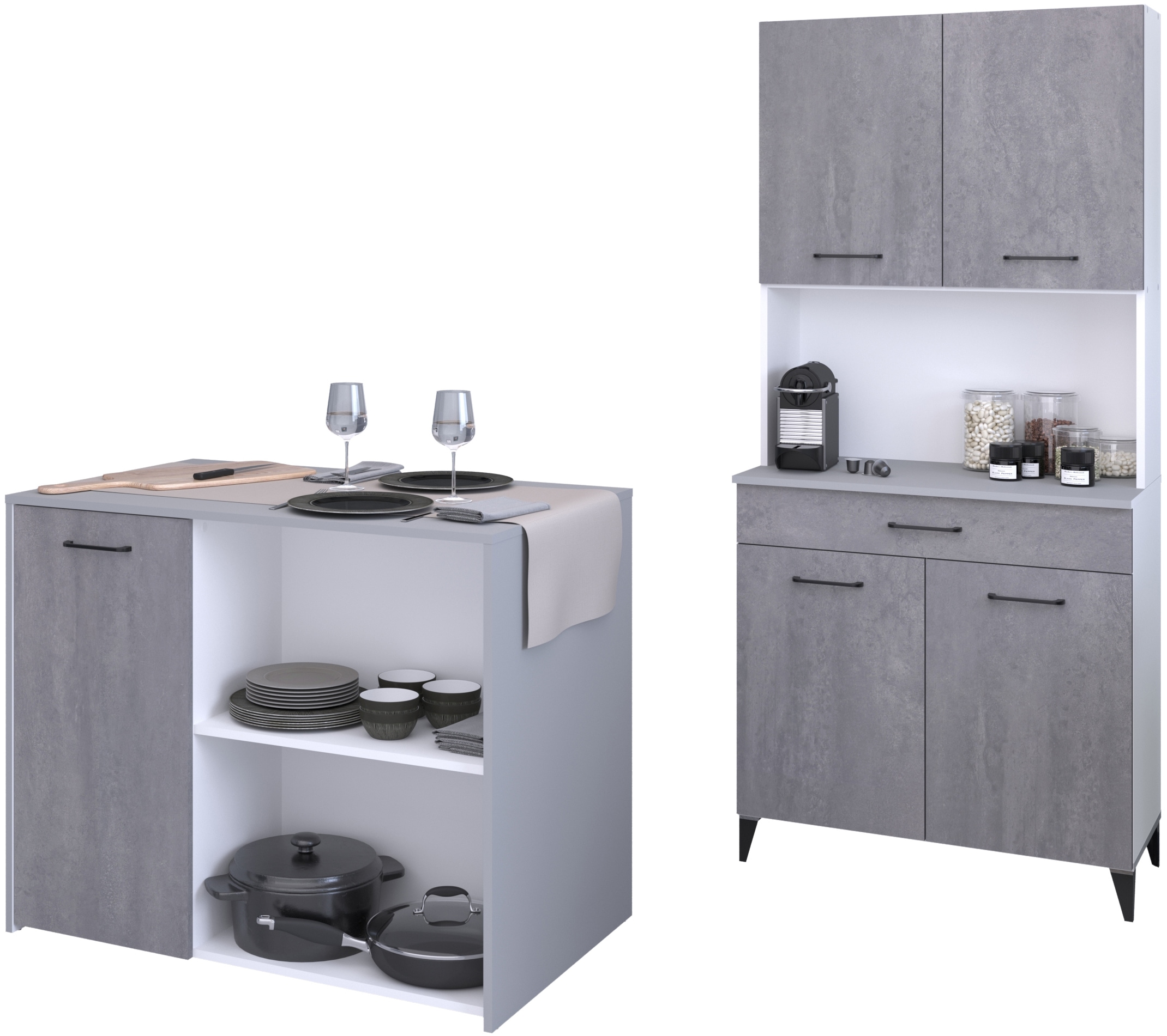 Parisot Schrank-Set "Malice 3" Buffet und Beistellschrank/Insel, 2 Stk. tlg günstig online kaufen