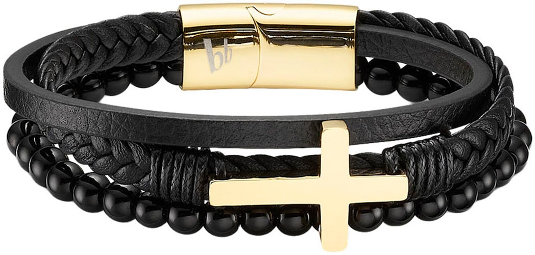 Lederarmband »Schmuck Geschenk Armband Kreuz, B4098B/20/00/1-21, B4098B/20/00/21«, mit...