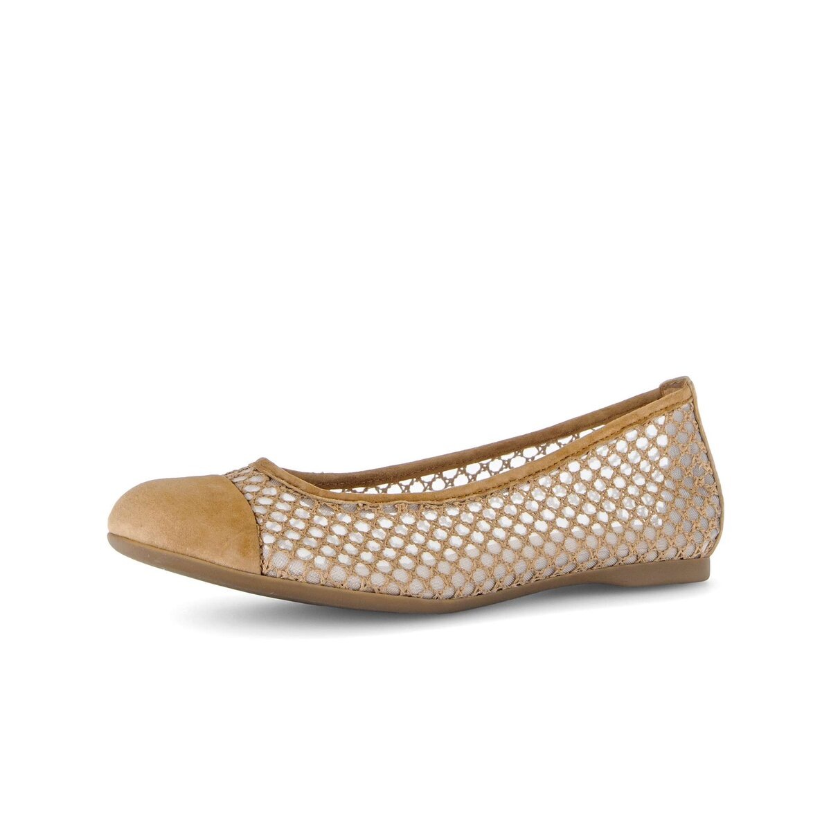 Ballerina GABOR "Eleganter Ballerina", Damen, Gr. 35, braun, Schuhe Ballerina