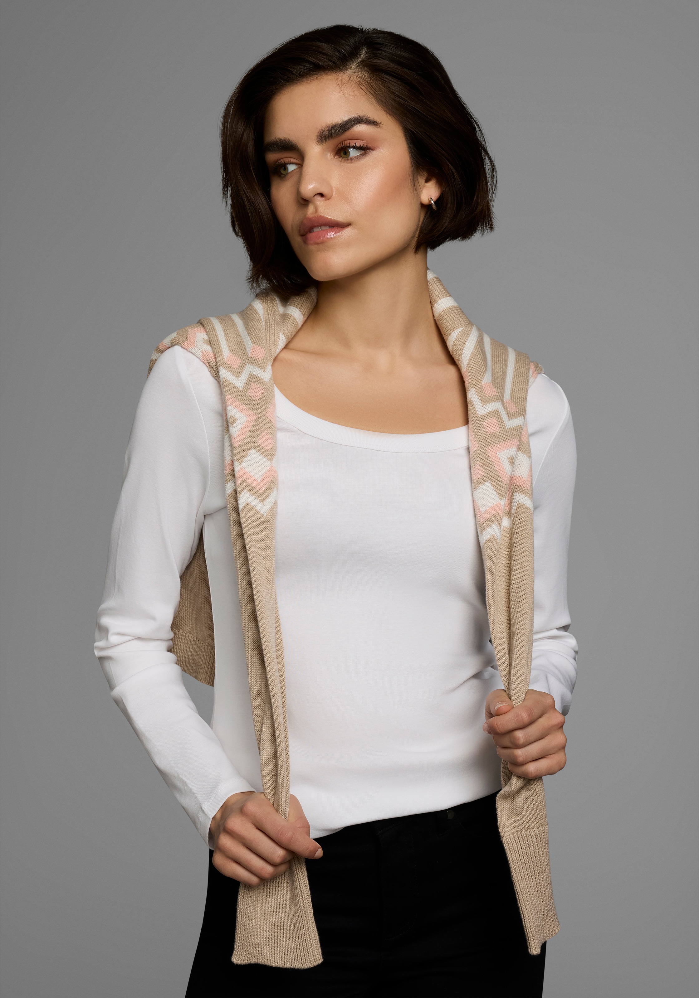 Thumbnail - Flashlights Langarmshirt 2er-Pack, sehr figurbetonter Schnitt, Rundhalsausschnitt, aus 100% Baumwolle