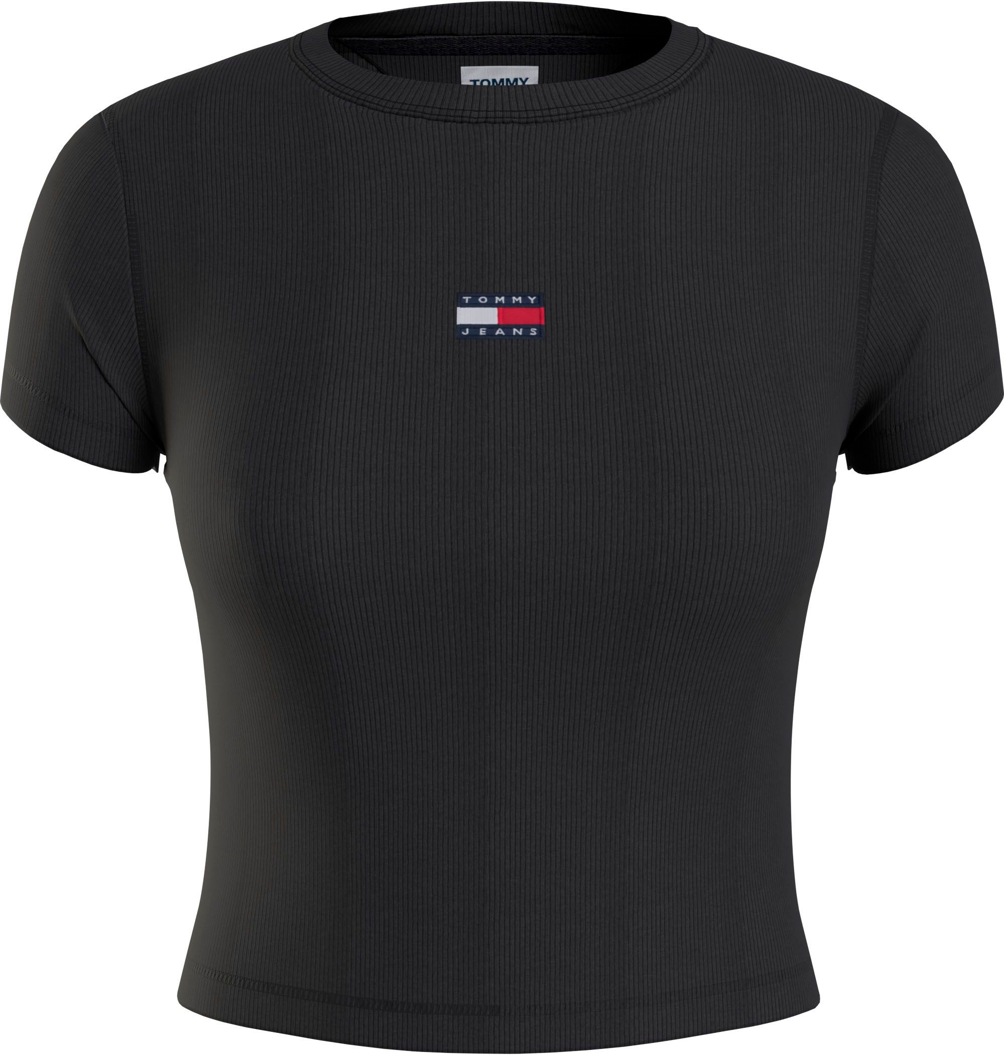 Tommy Jeans XS »TJW online BBY RIB BADGE«, T-Shirt BAUR bestellen | Logo-Badge mit