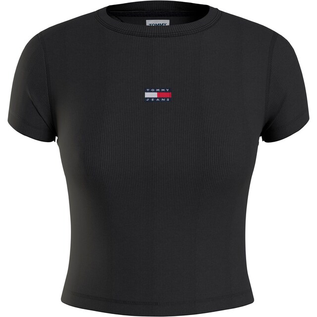 Tommy Jeans T-Shirt »TJW BBY RIB XS BADGE«, mit Logo-Badge online bestellen  | BAUR