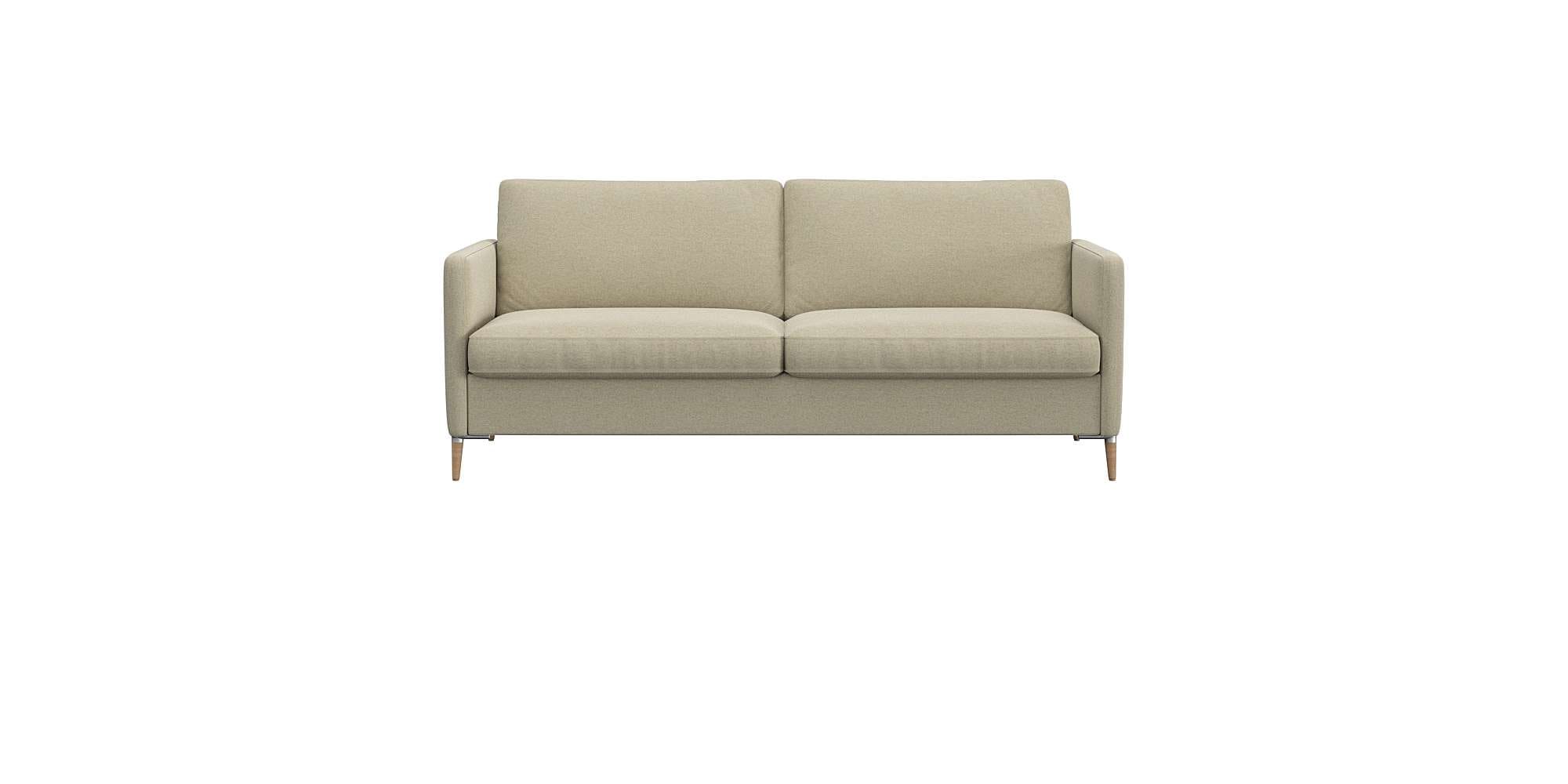FLEXLUX 2,5-Sitzer "Fiore, super bequem durch Kaltschaum im Sitz" schmale Armlehnen, Füße Alu+ Eiche