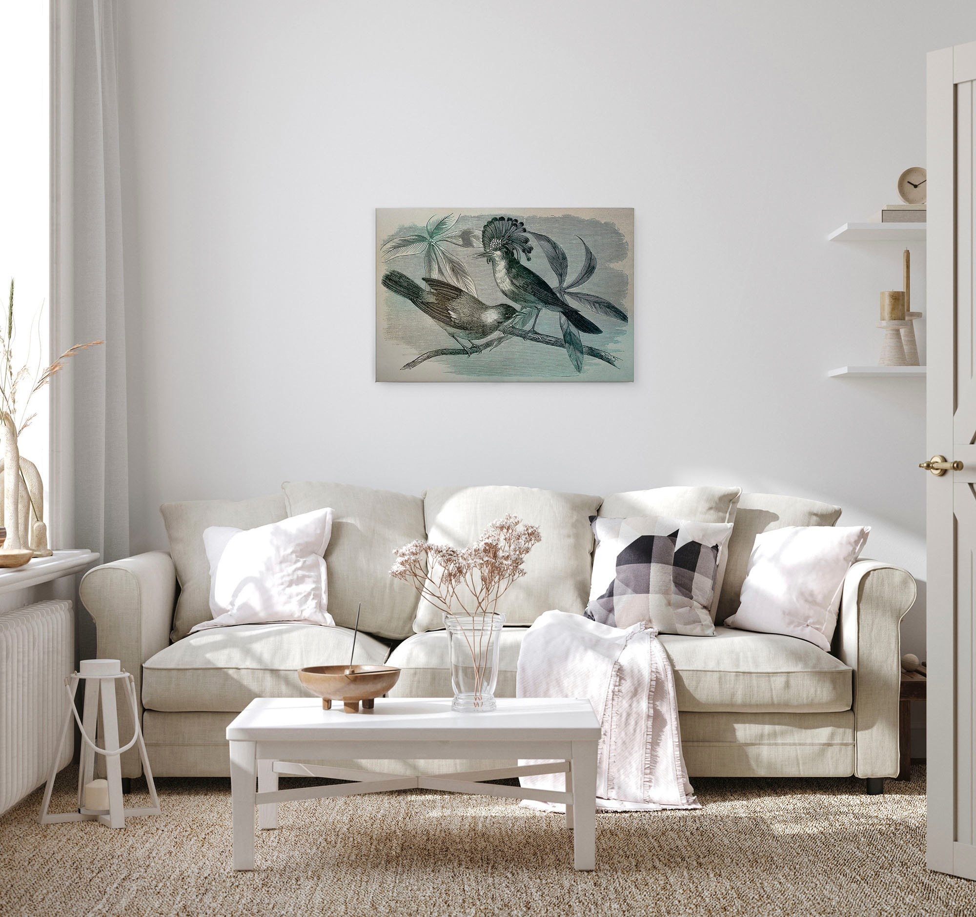 A.S. Création Leinwandbild »vintage birds« Gemälde | Kunst 1 Stk. tlg. Vogel Keilrahmen Bild Leinwand-Bild Wohnzimmer modern Wandbild Kinder