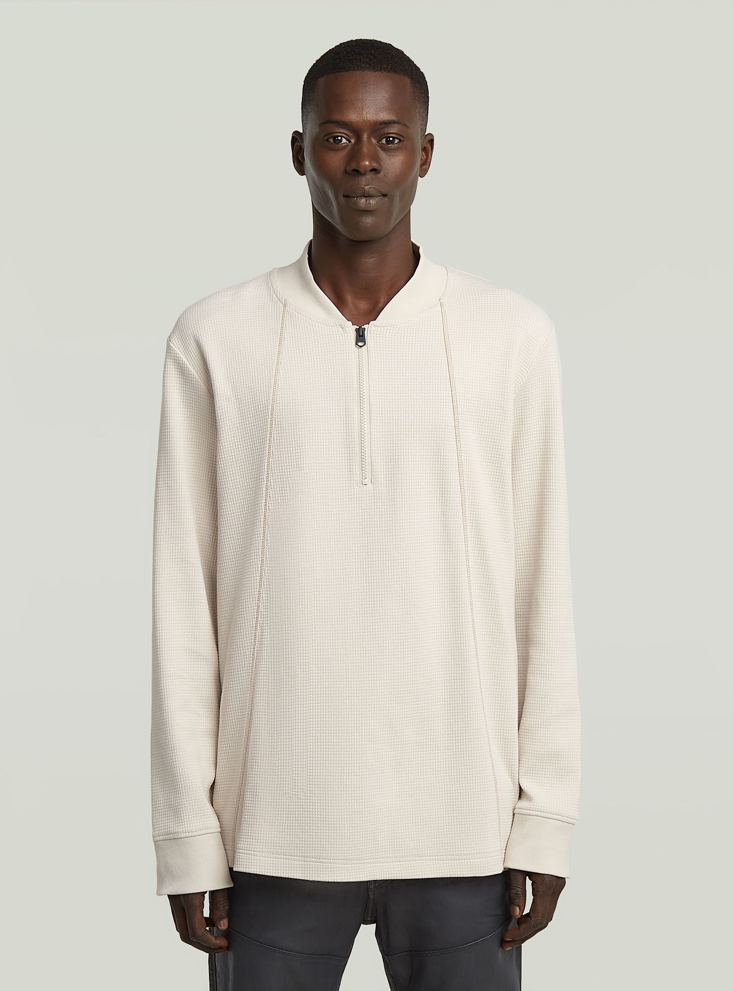 G-STAR T-Shirt "Tweeter A-Line Half Zip T-Shirt" günstig online kaufen