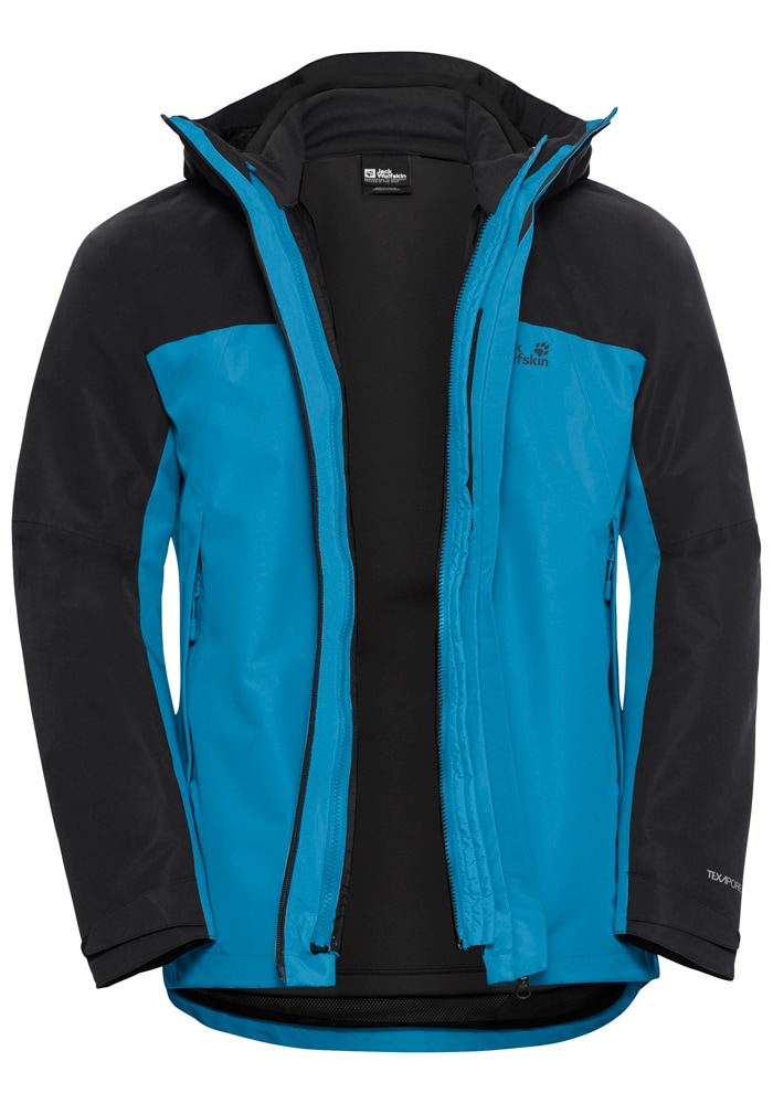 Jack Wolfskin 3-in-1-Funktionsjacke »WILD PLACES 3IN1 JKT M«, mit Kapuze